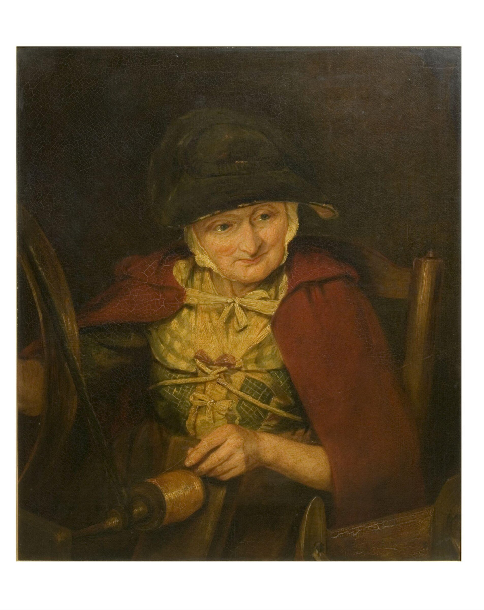 An Old Woman Spinning Silk, Margaret Sarah Carpenter, ca. 1816