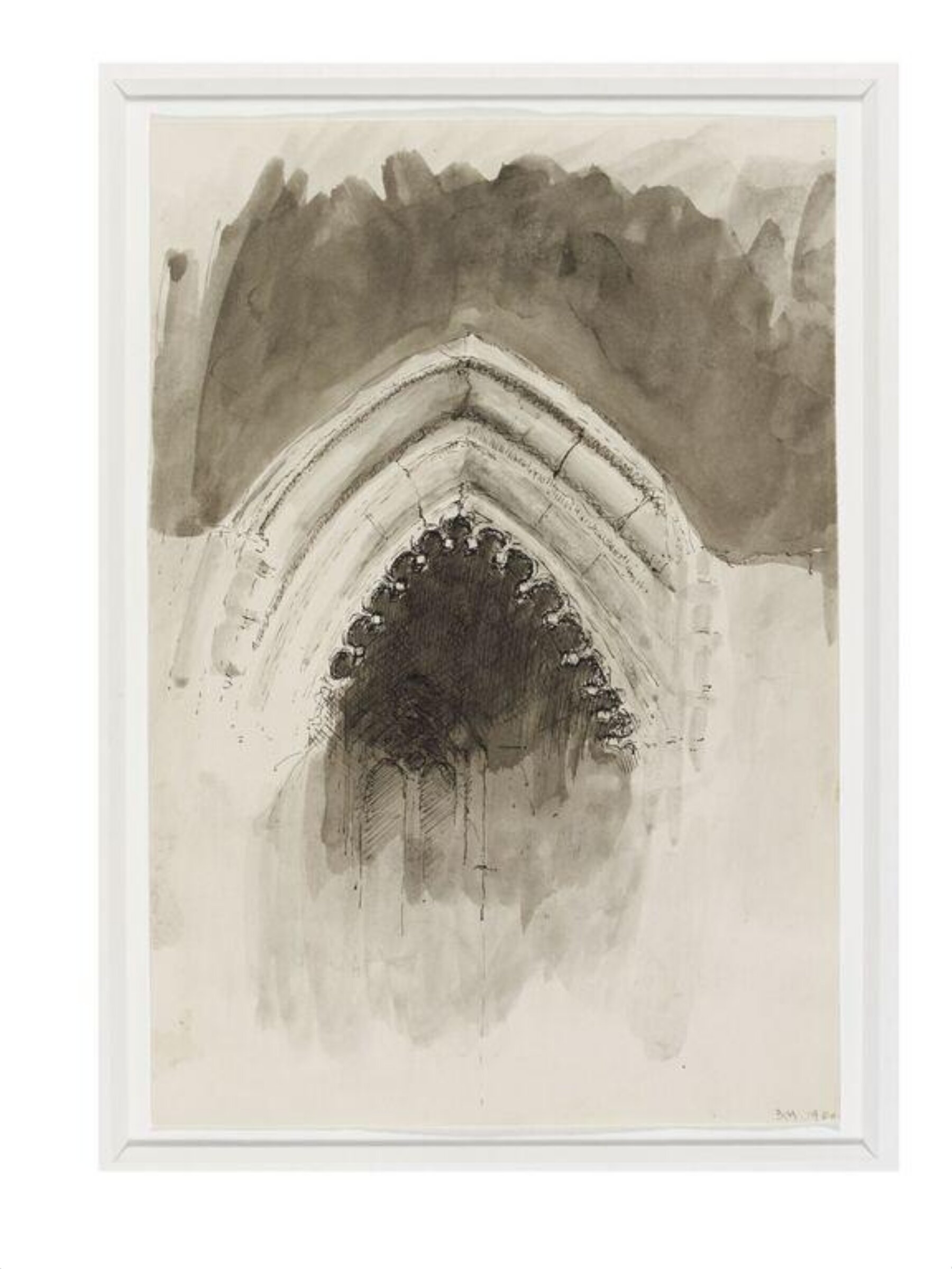Direct Study of Gothic Arch in Great Sculpture Courts - Victoria & Albert Museum, Barry Martin, 1961