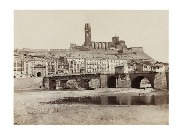 Lerida: General view, with castle in background