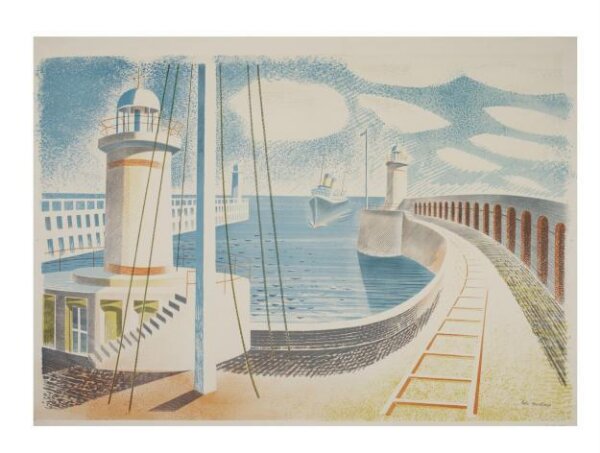Newhaven Harbour | Ravilious, Eric | V&A Explore The Collections