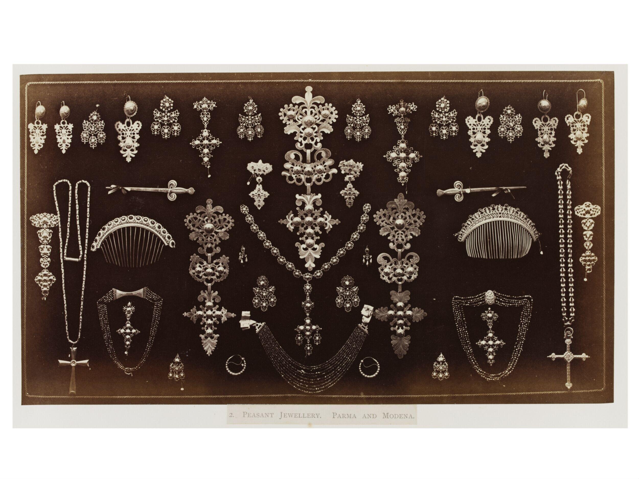 Italian jewellery as worn by the peasants of Italy
