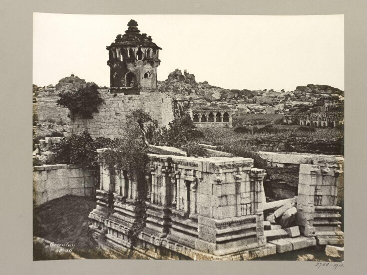 Hampi (Vijayanagar) Bellary District: Octagonal Watchtower, Elephant Stables, 'Treasury Buildings' and Madhava Temple. top image