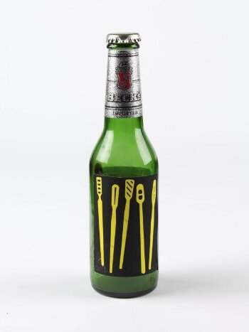 Beck's beer bottle with label