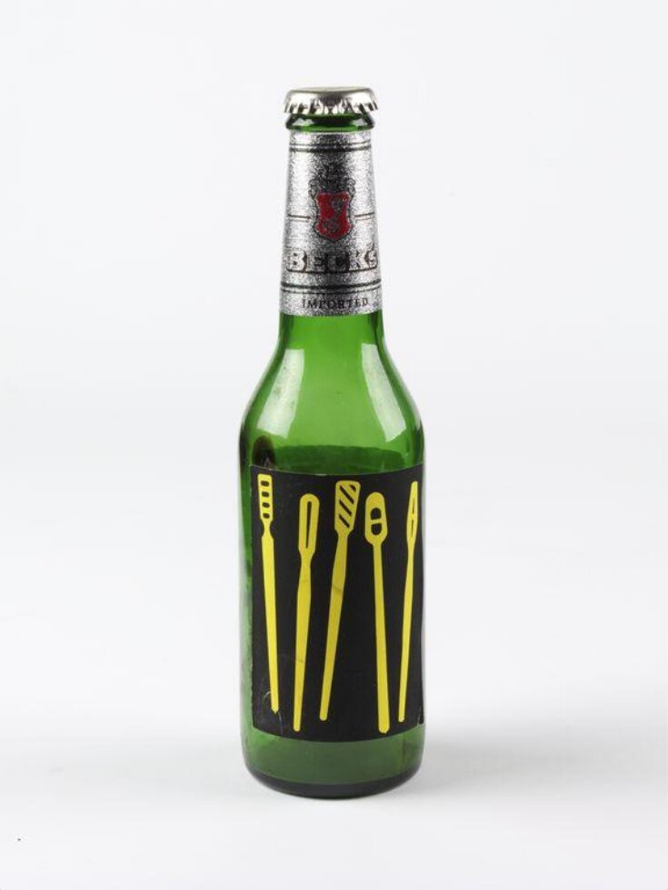 Beck's beer bottle with label image