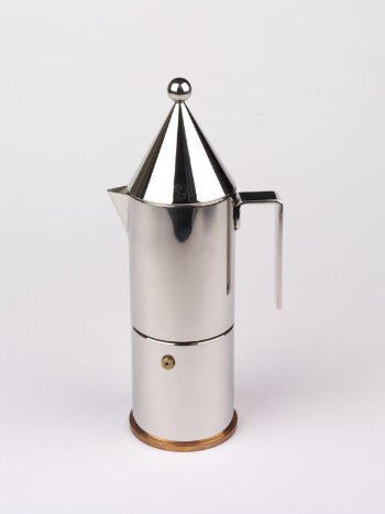 Alessi 9094 press filter coffee maker or infuser in steel by Aldo Rossi