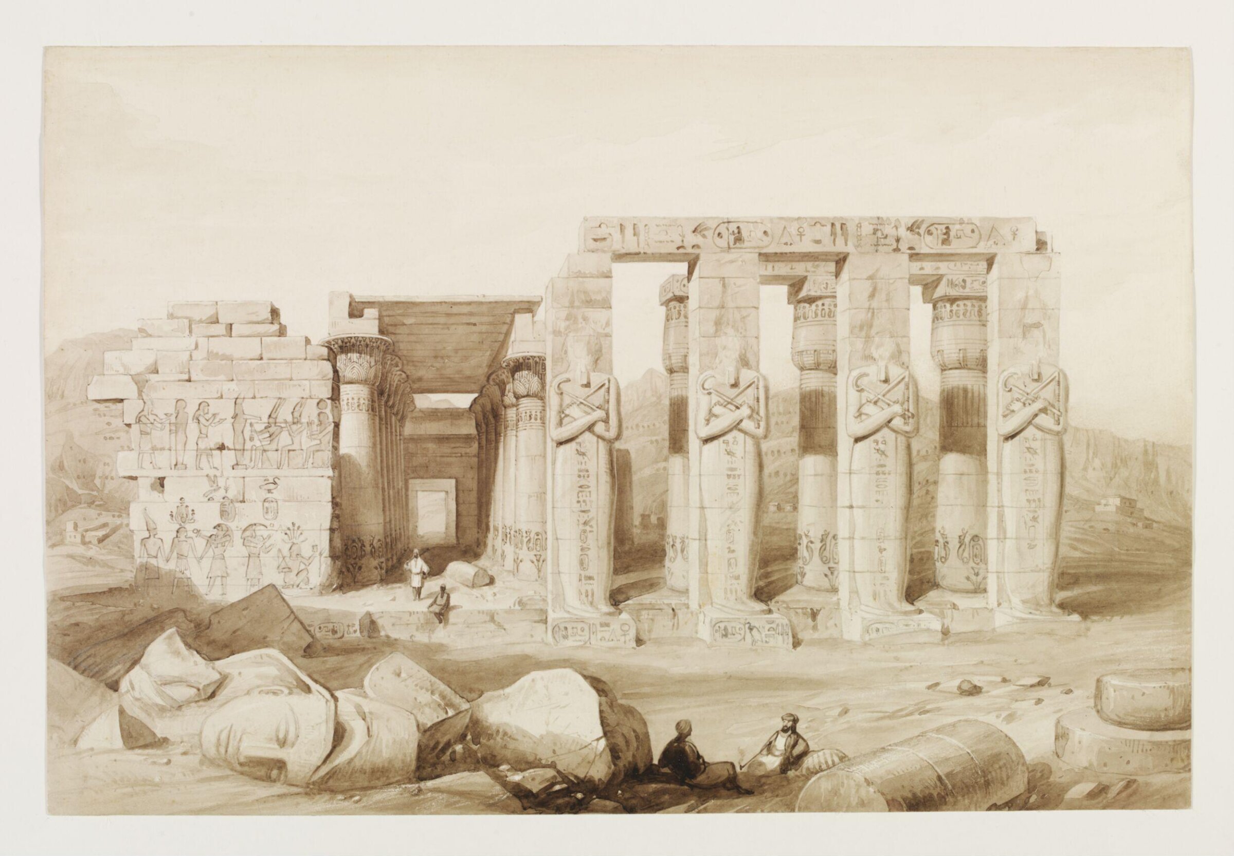 Ruins of the Memnonium, with part of the cemetery of Thebes, Charles Franklin Head, 1830