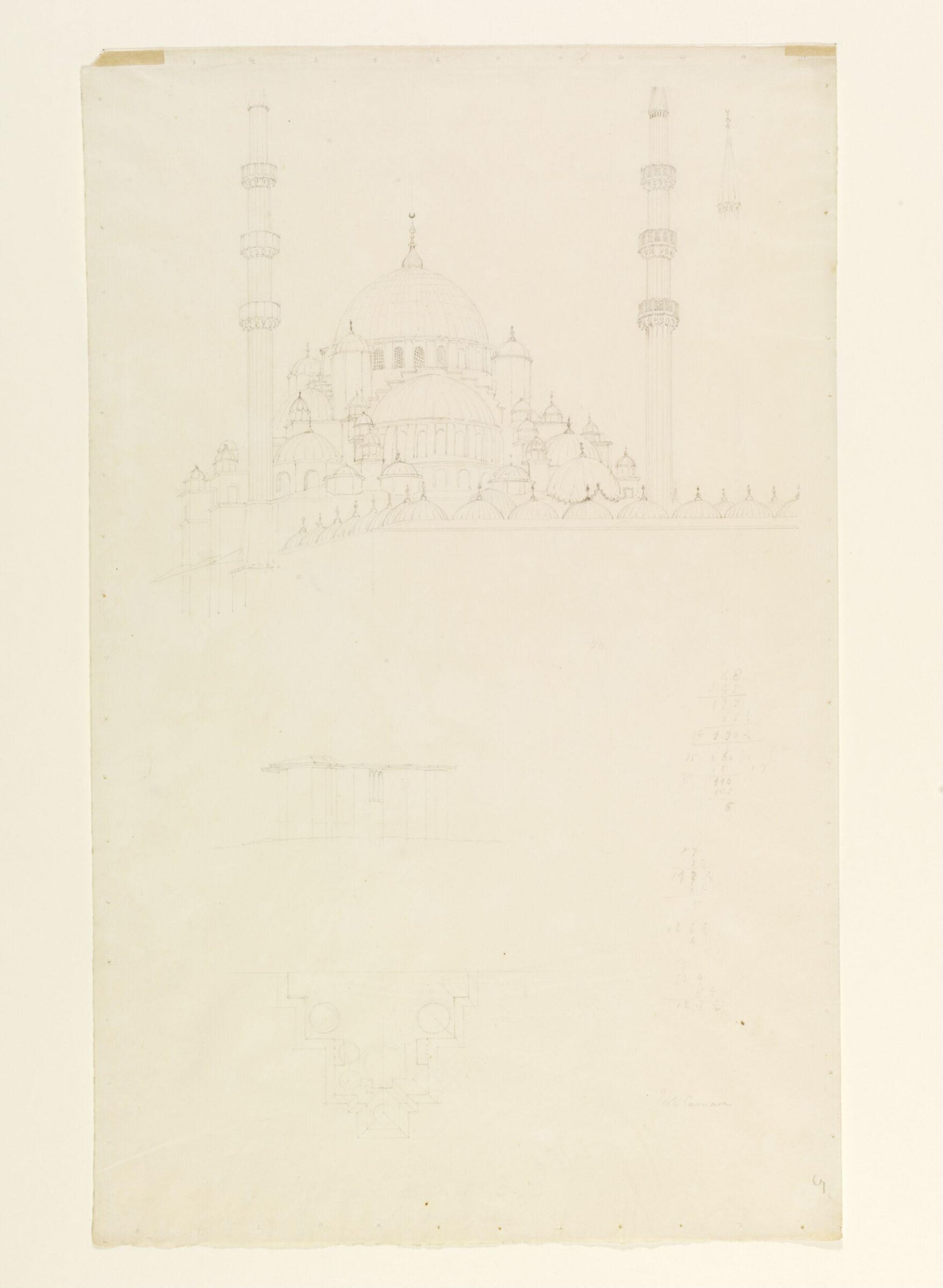Yeni Valide Camii, Lewis Vulliamy, ca. 1818