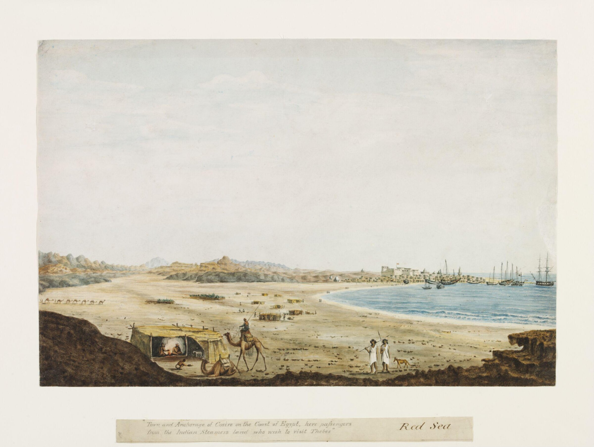 Town & Harbor of Cosire Red Sea, Robert Moresby, 1829-1834