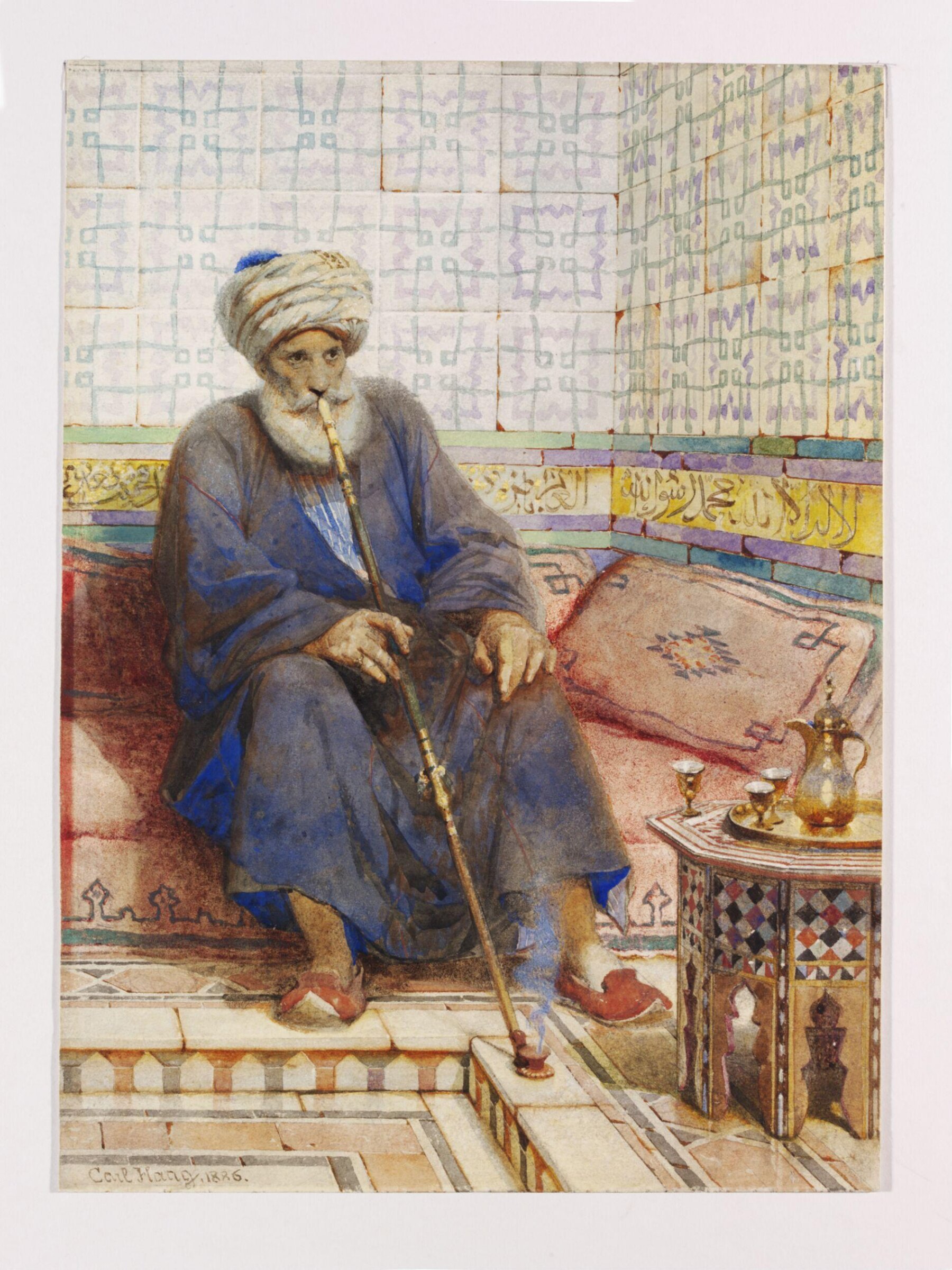 Abu Daood, Shaikh of the Coptic Quarter, in Cairo, Carl Haag, 1886