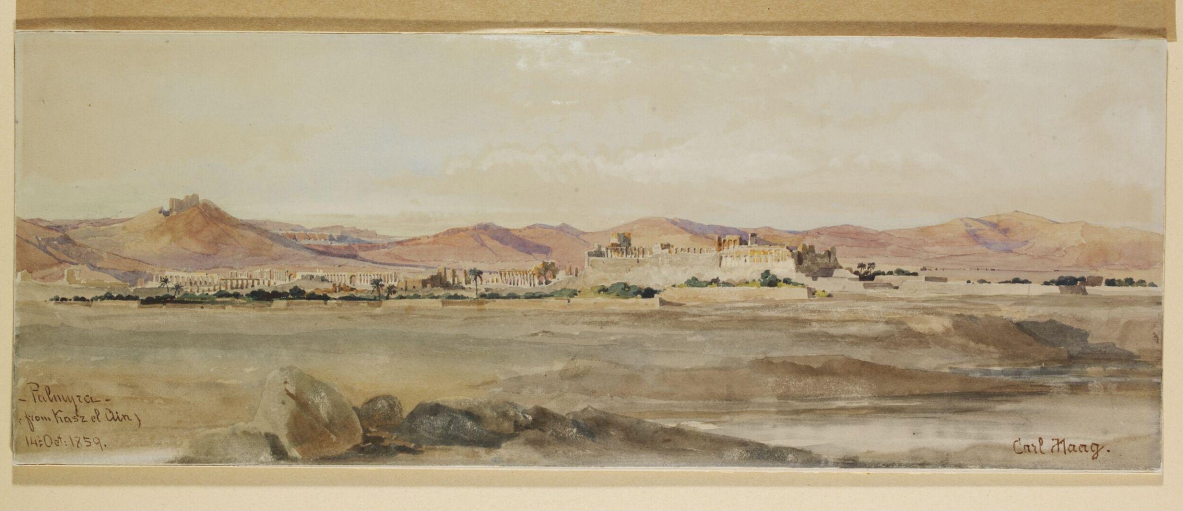 Palmyra (from Kasr el Ain), Carl Haag, 1859