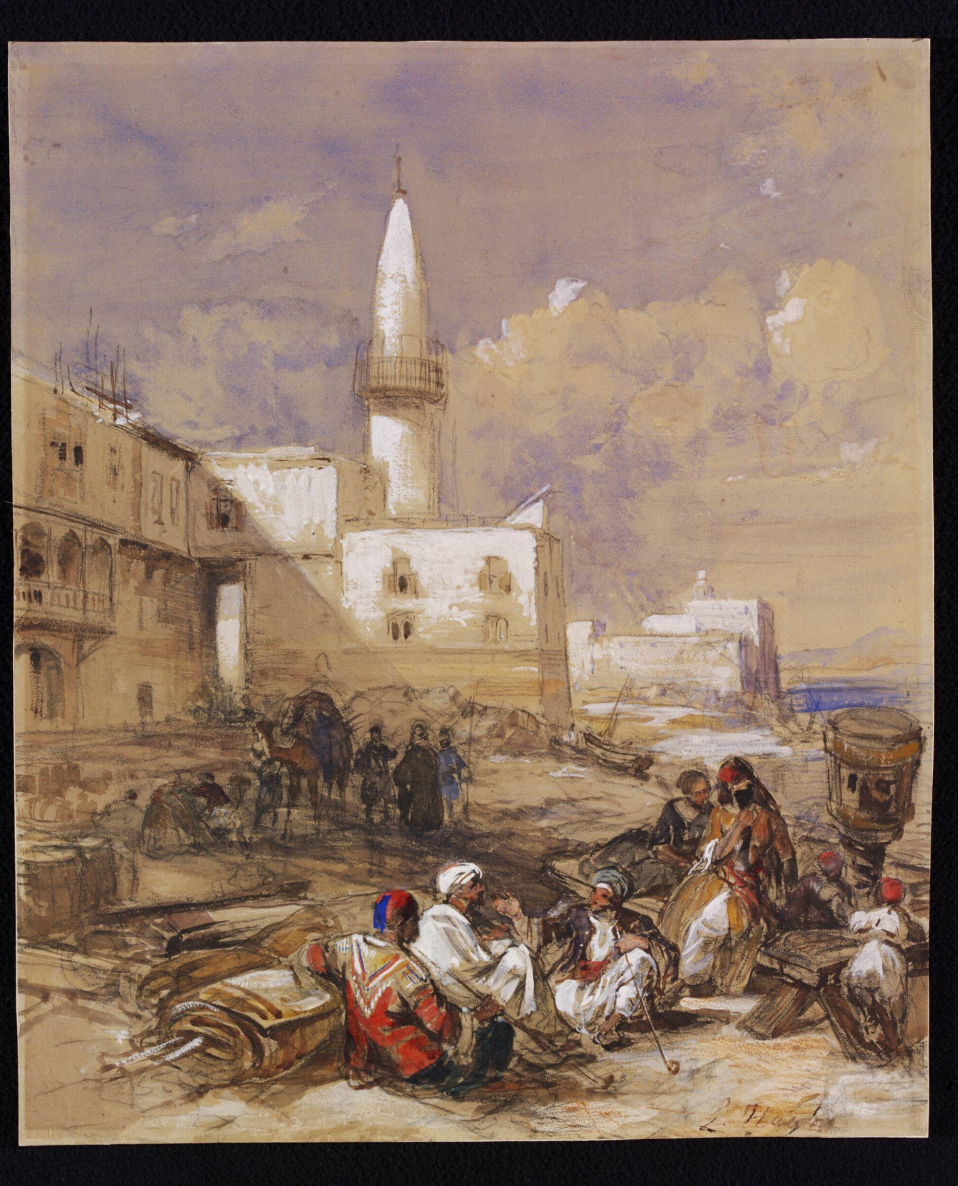 The Quay at Suez, Louis Haghe, ca. 1849