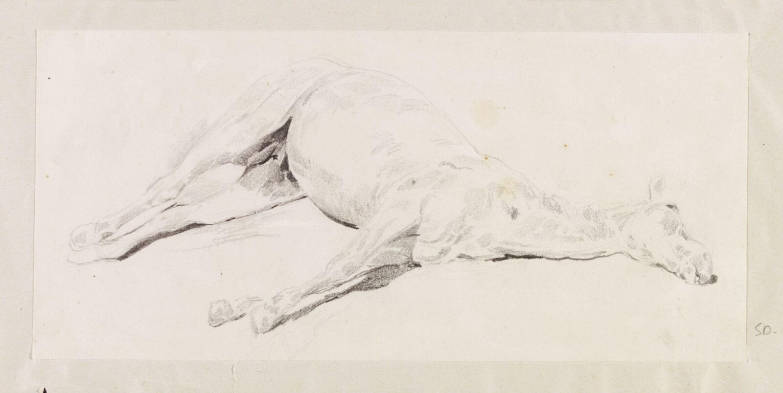 Resting or dead horse, Théodore Leblanc, ca. 1828-1837