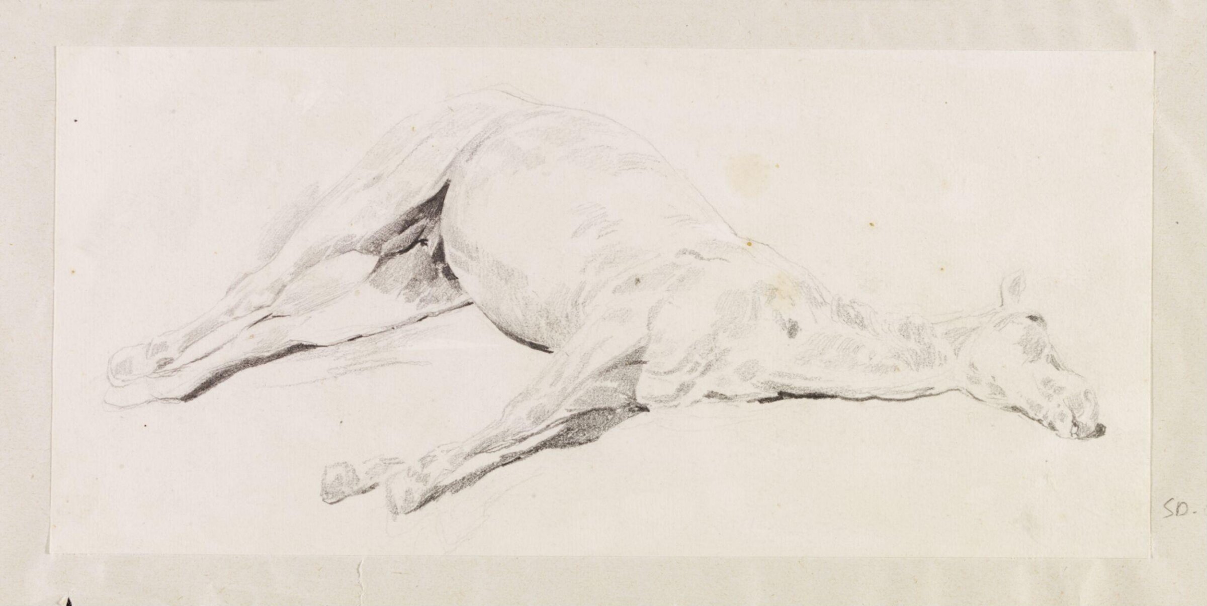 Resting or dead horse, Théodore Leblanc, ca. 1828-1837