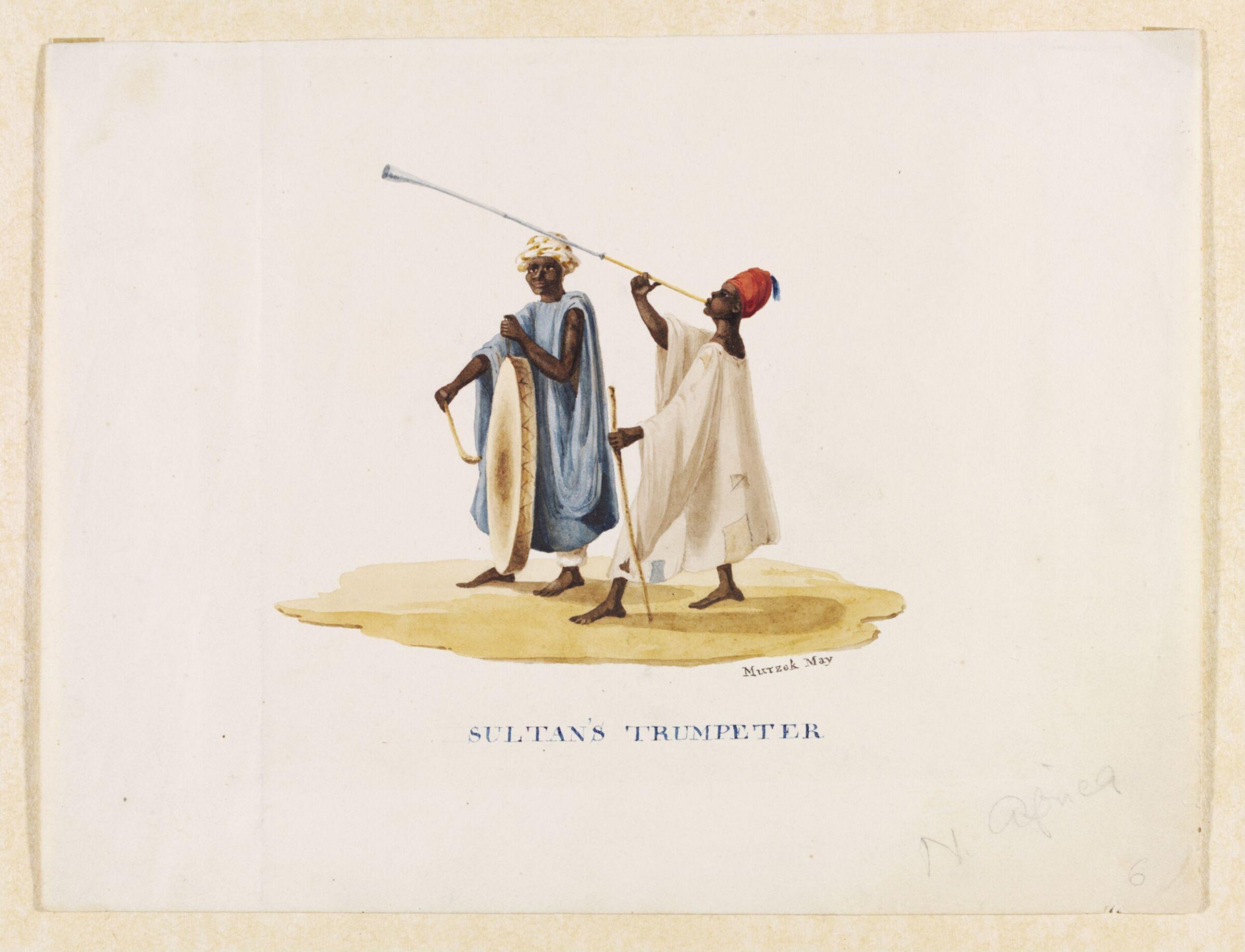 Sultan's Trumpeter, George Francis Lyon, ca. 1819