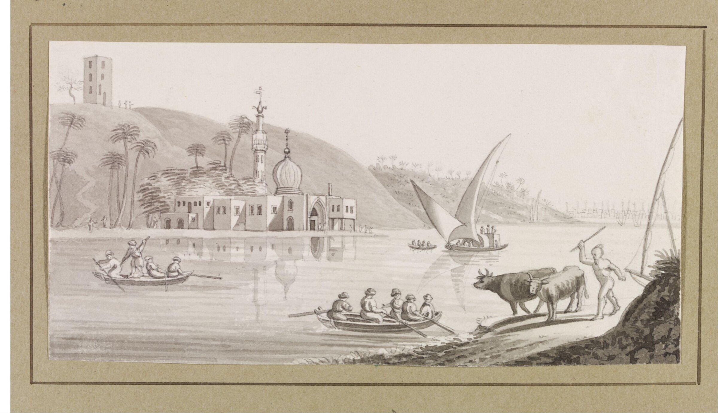 Mosque Of Abou-Mandour, Luigi Mayer, ca. 1805-ca. 1820