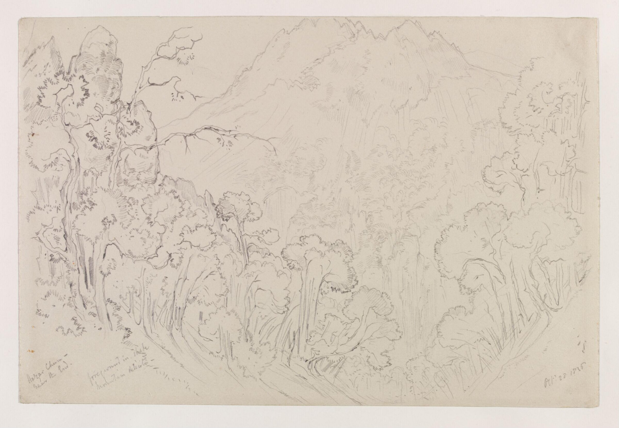Pass of Hazar i Chum, leading to the Caspian. Persia, Frederick Christian Lewis, 1836
