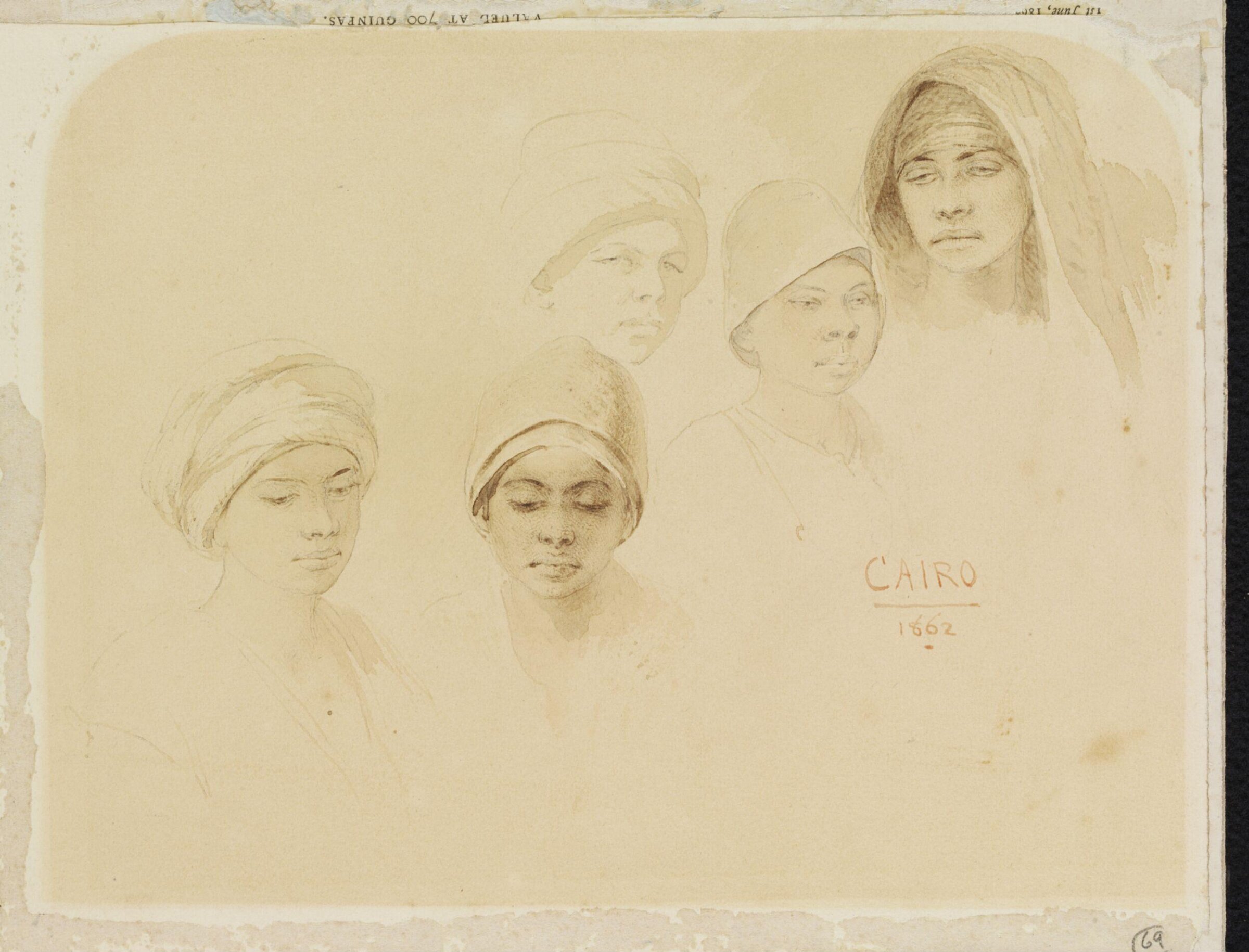 Heads of Egyptian Children, Cairo, Egron Sillif Lundgren, 1862