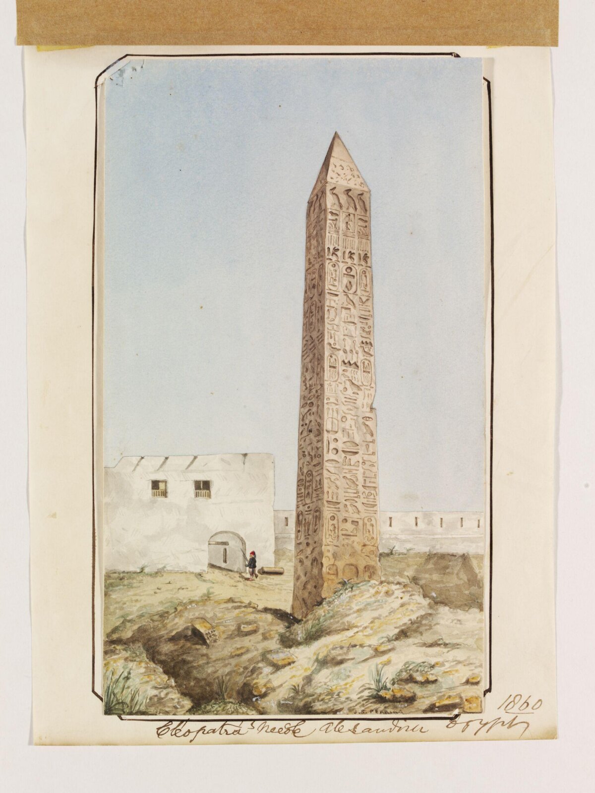 Cleopatra's Needle, Alexandria, Egypt, John Shae Perring, 1860