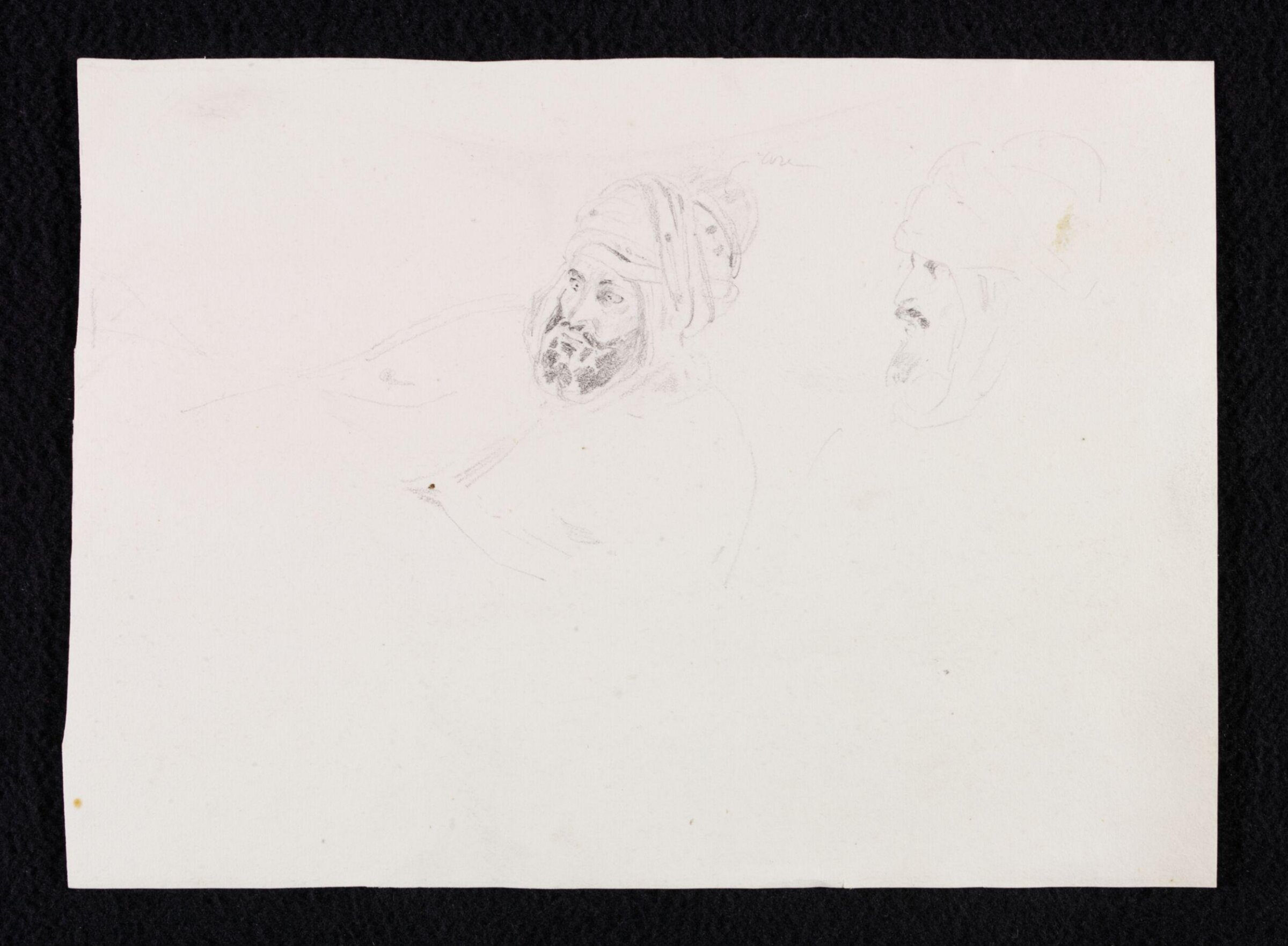 Male figure in profile and three-quarters, Théodore Leblanc, ca. 1828-1837