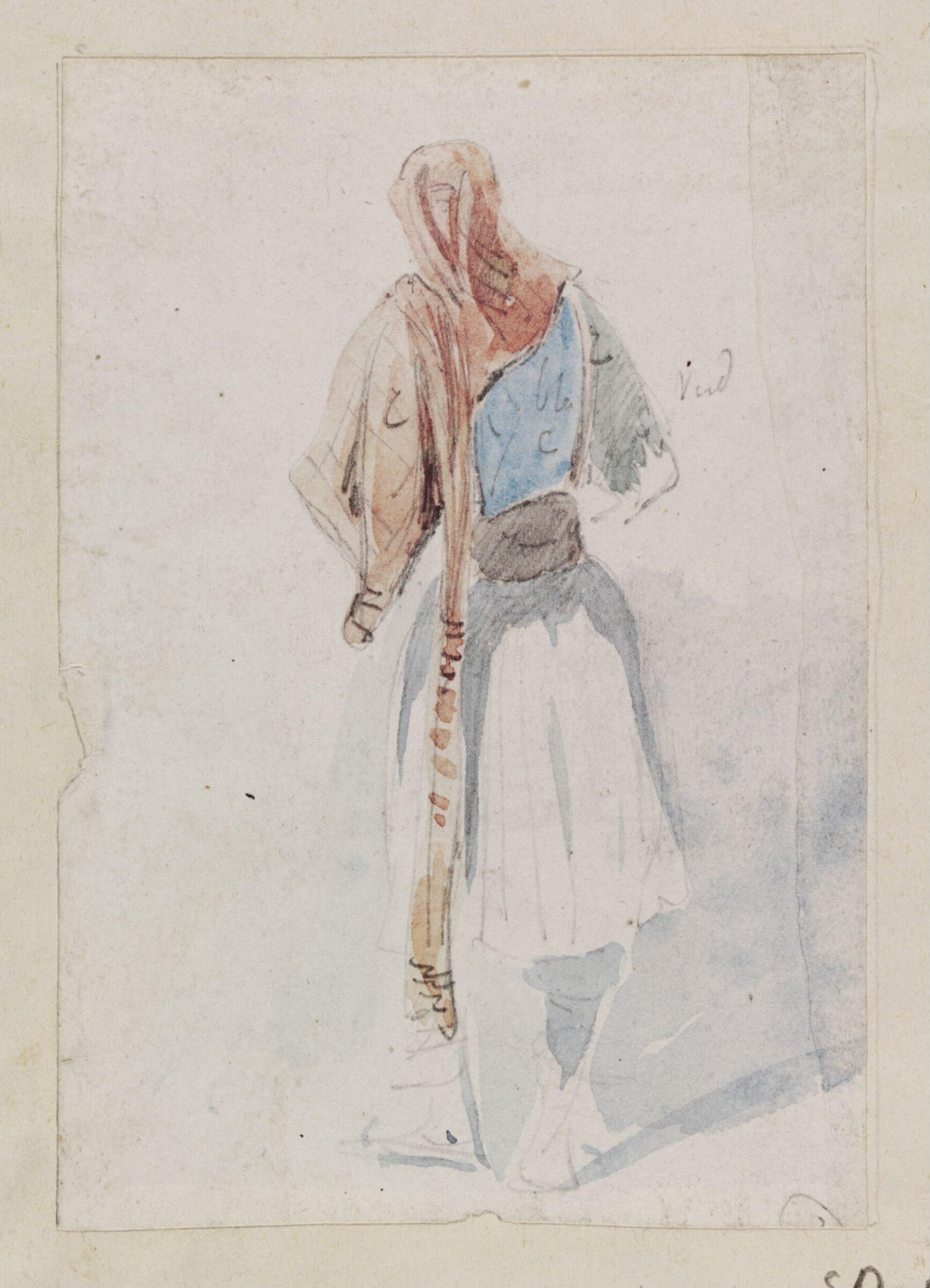 Figure seen from the back, Théodore Leblanc, ca. 1828-1837