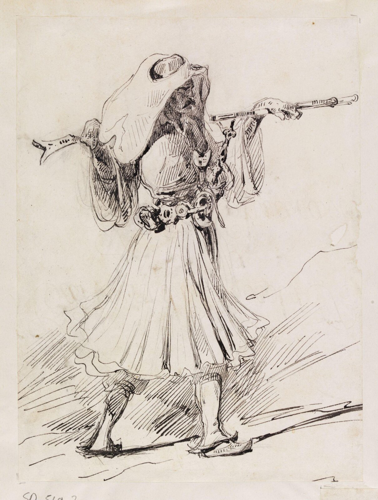 Pallikare en route, Théodore Leblanc, ca. 1828-1837