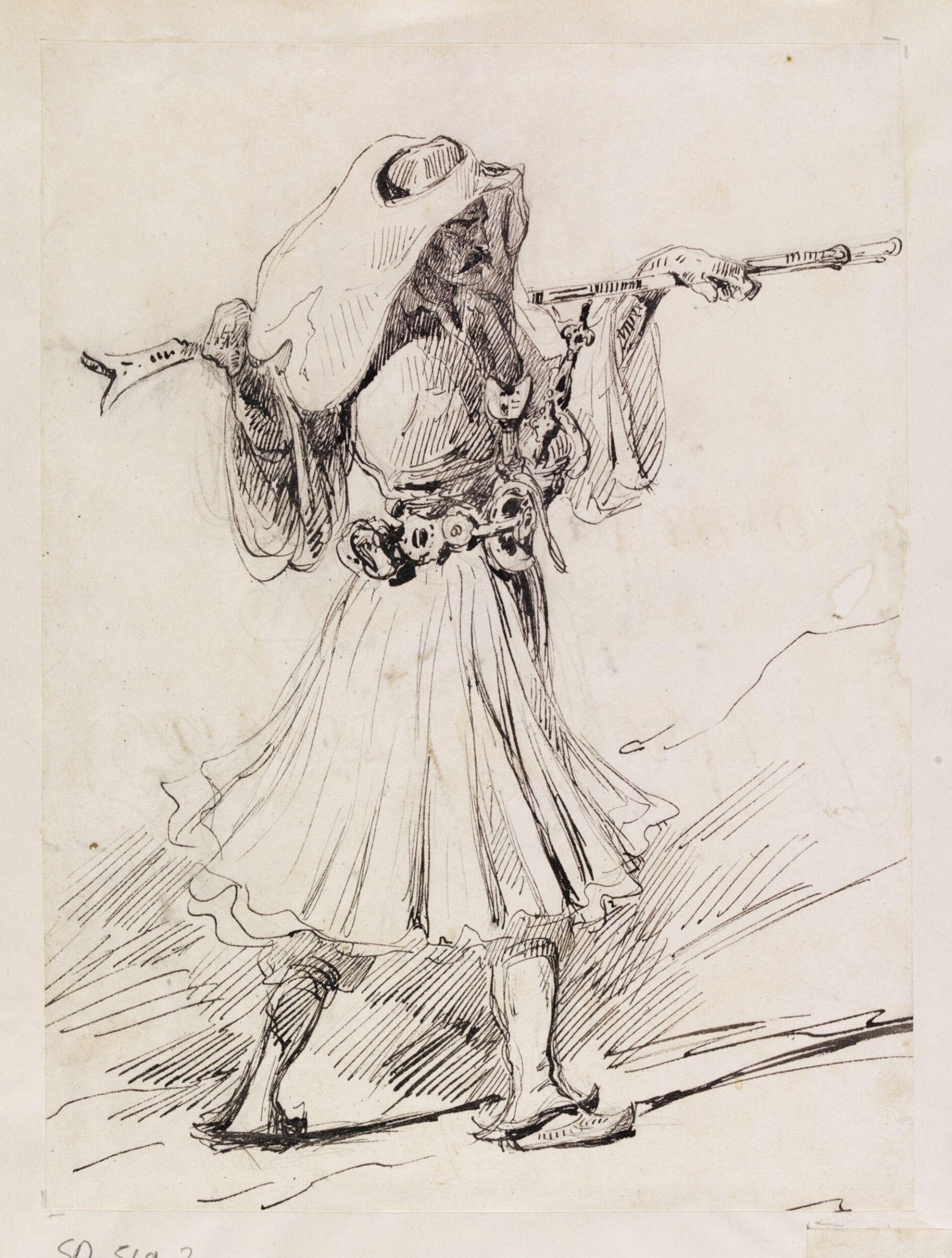 Pallikare en route, Théodore Leblanc, ca. 1828-1837