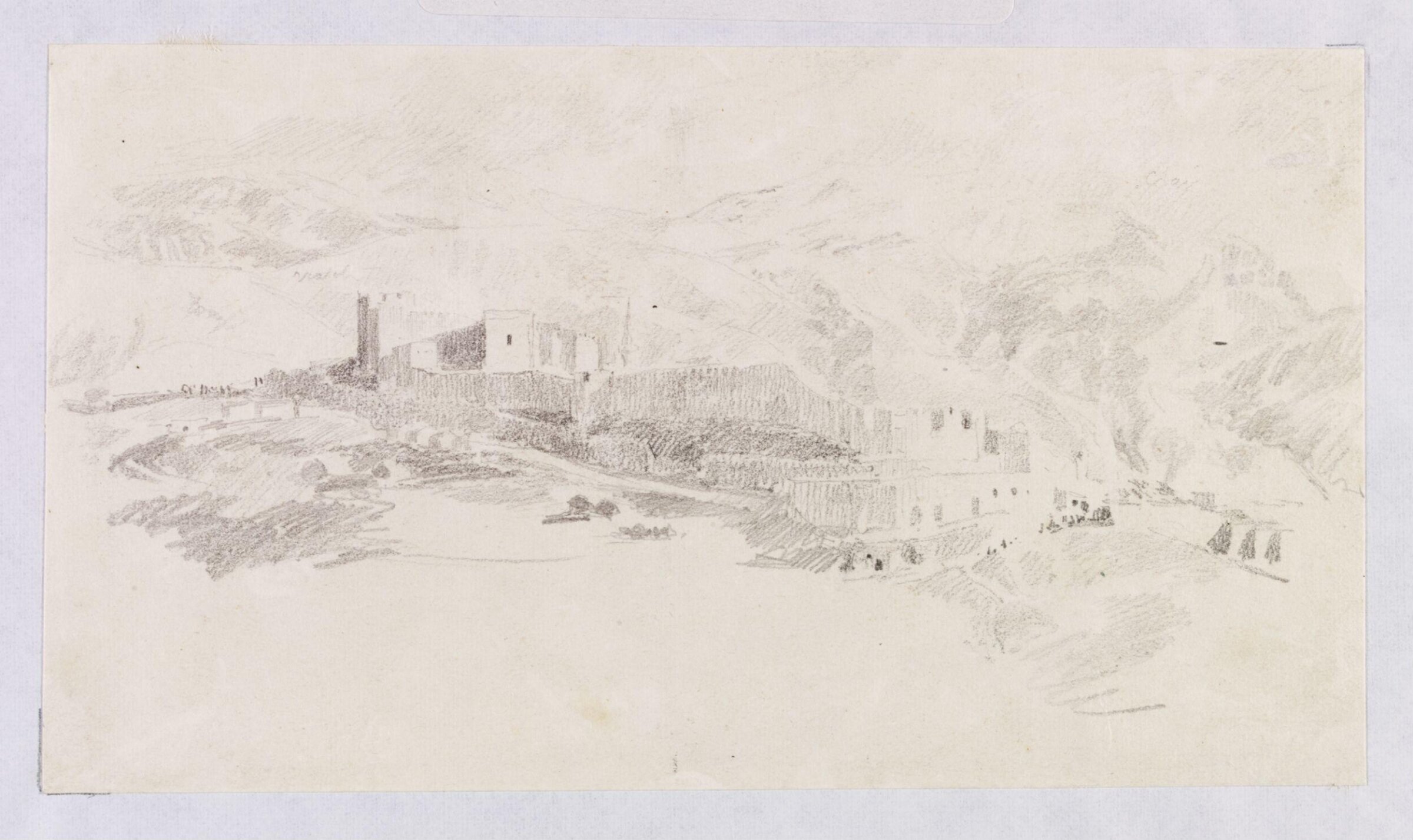 View with fortification, Théodore Leblanc, ca. 1828-1837