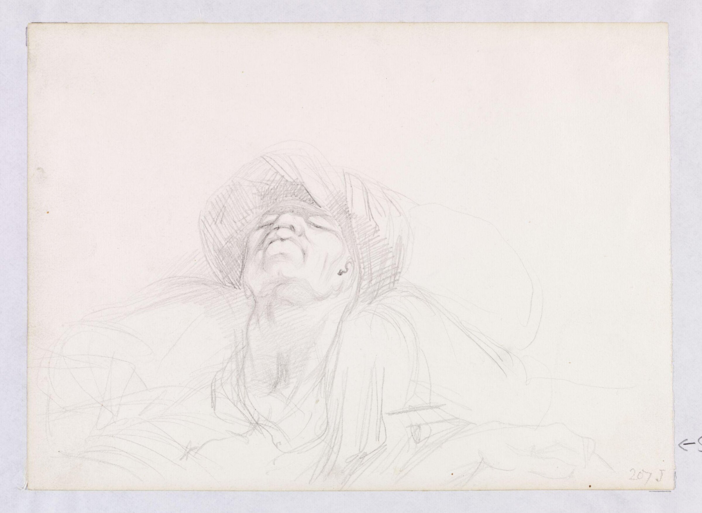 Male figure, probably North African, Théodore Leblanc, ca. 1828-1837