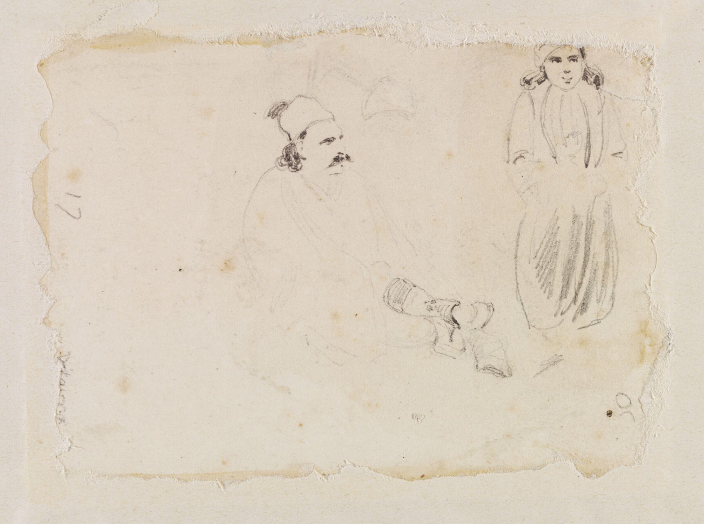 Greek male figures, Théodore Leblanc, ca. 1828-1837