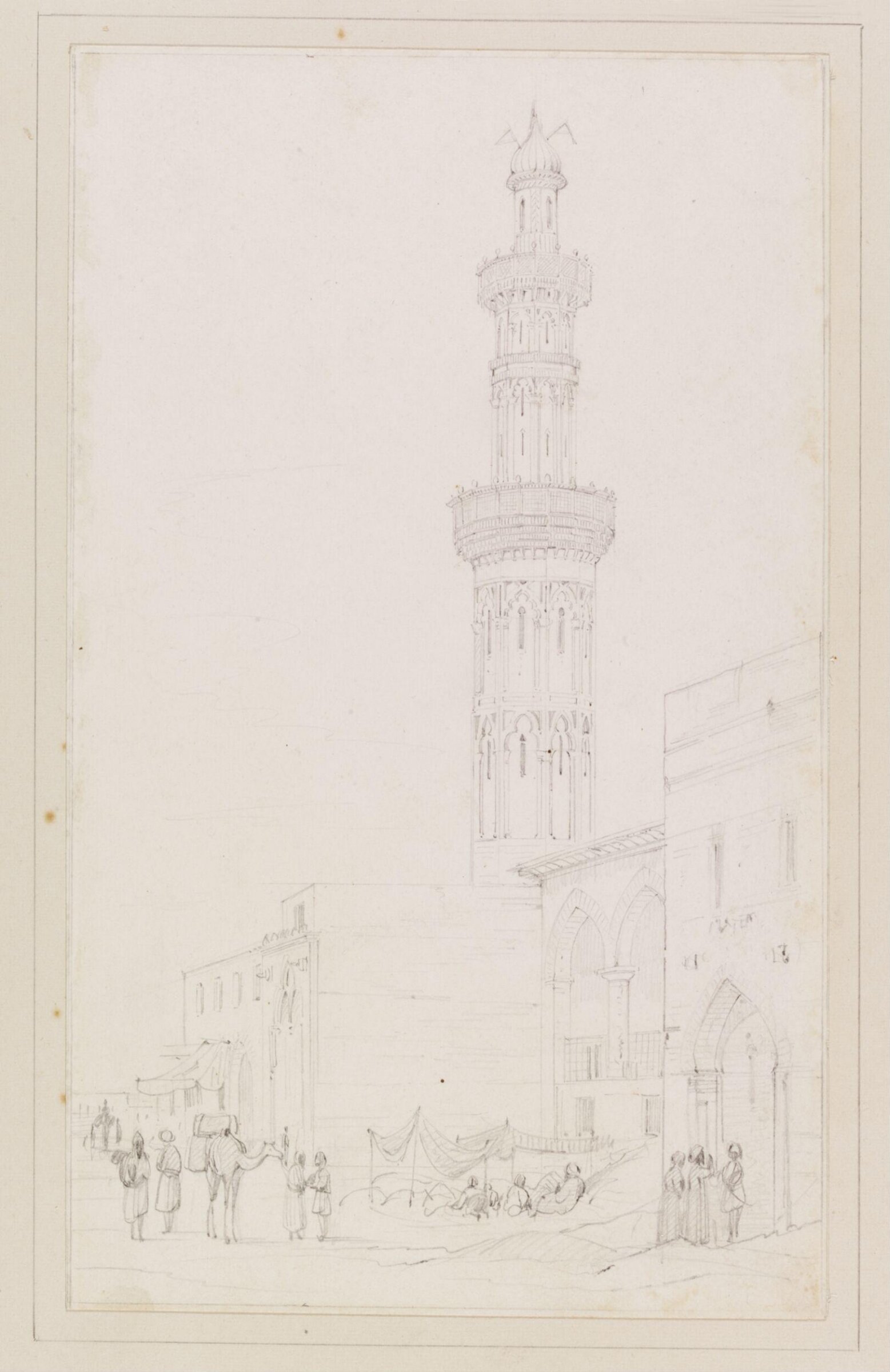 Minaret of the Mosque of Ali al-Amri, Owen Jones, 1832-1833