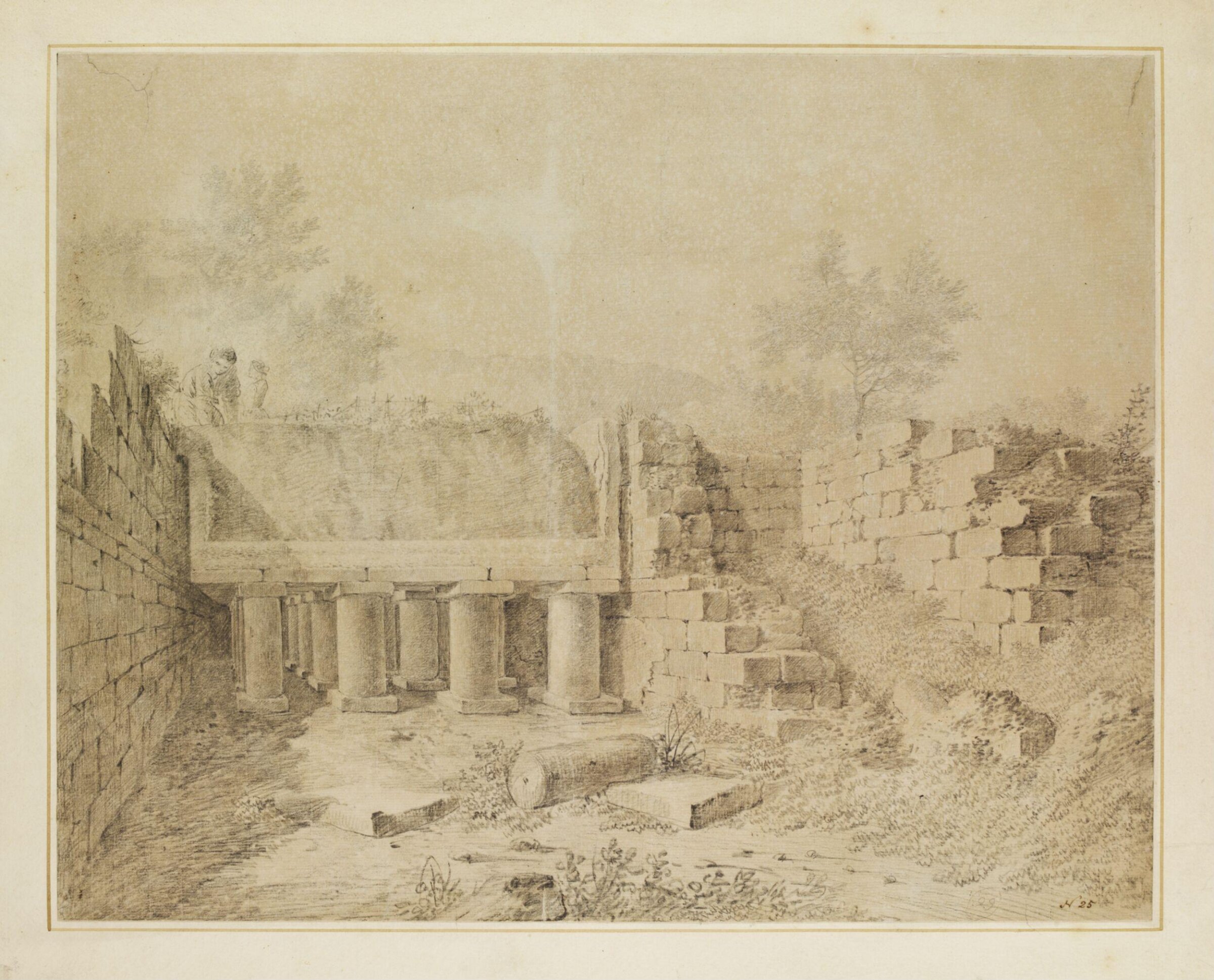 Figures among Classical Ruins, probably in Sicily, Luigi Mayer, ca. 1750-1803