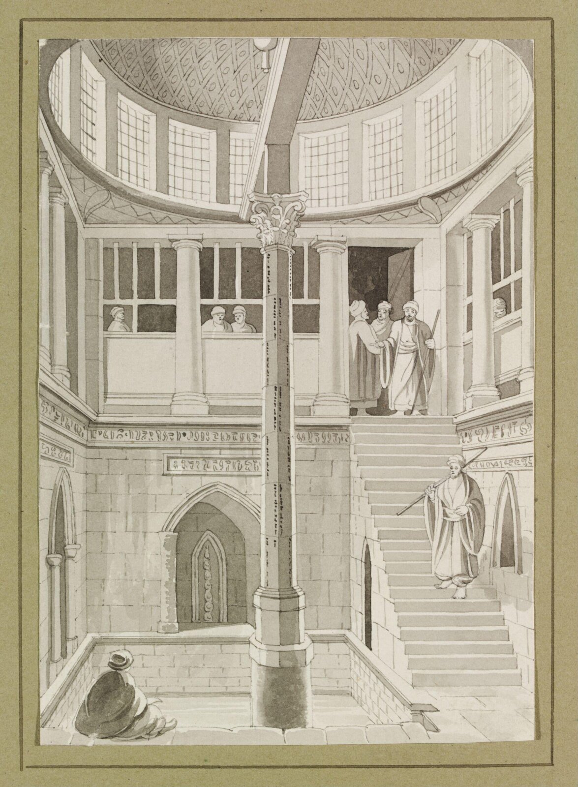 View of the Nilometer, Luigi Mayer, ca. 1805-ca. 1820