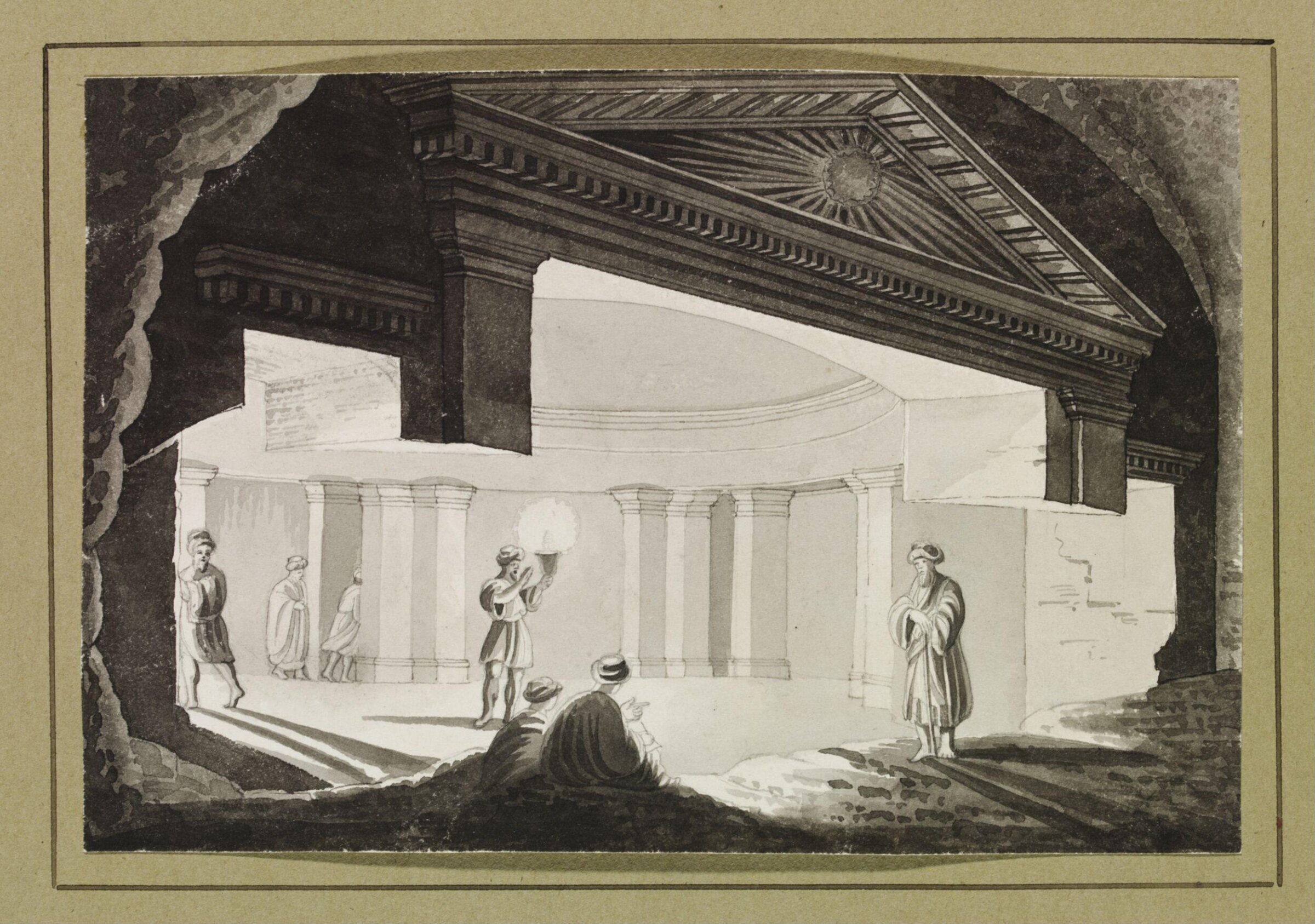 Interior View Of The Catacombs At Alexandria, Luigi Mayer, ca. 1805-ca. 1820