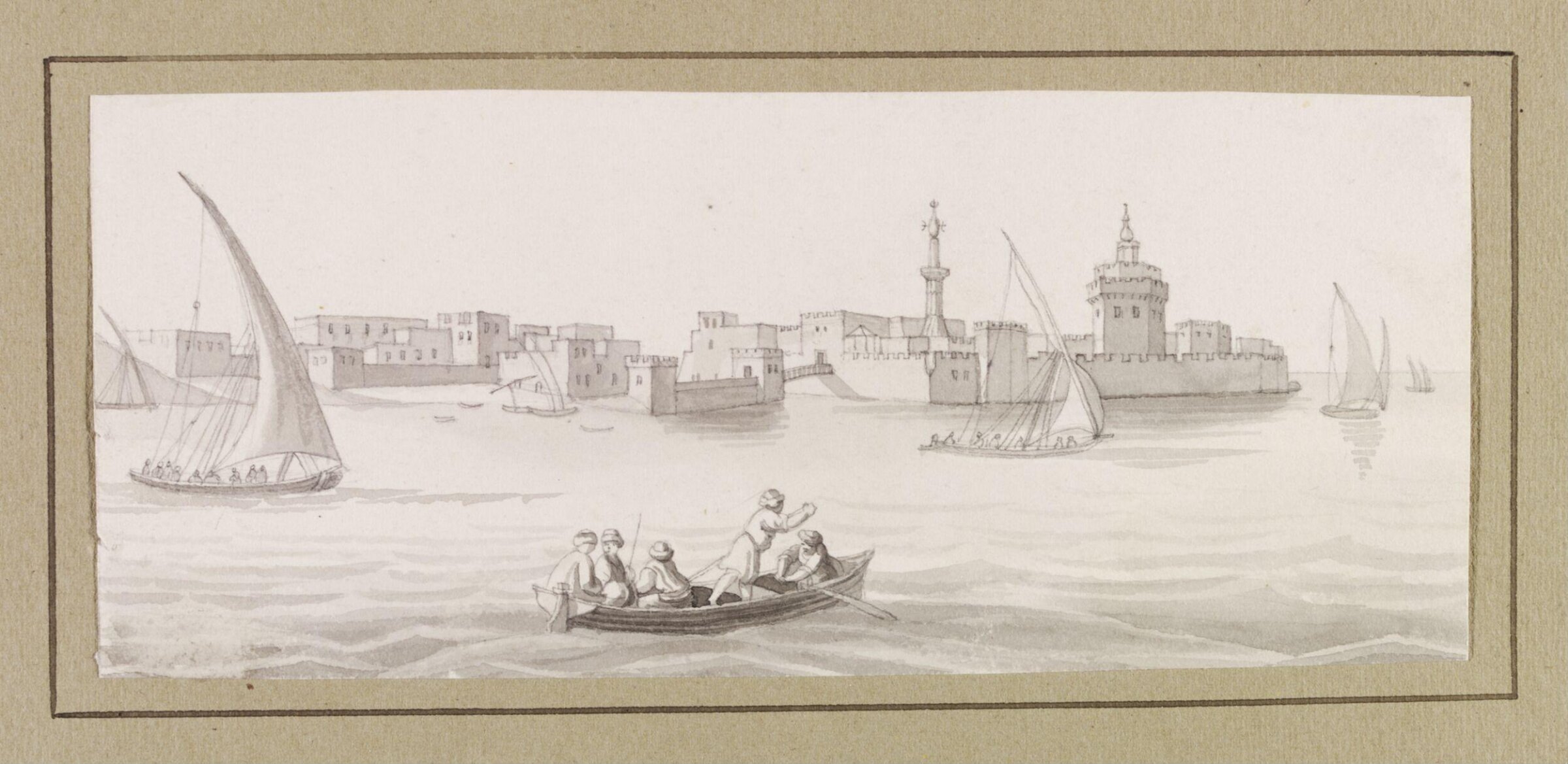 Fort & Harbour Of Aboukir, Ancient Canopus, Luigi Mayer, ca. 1805-ca. 1820