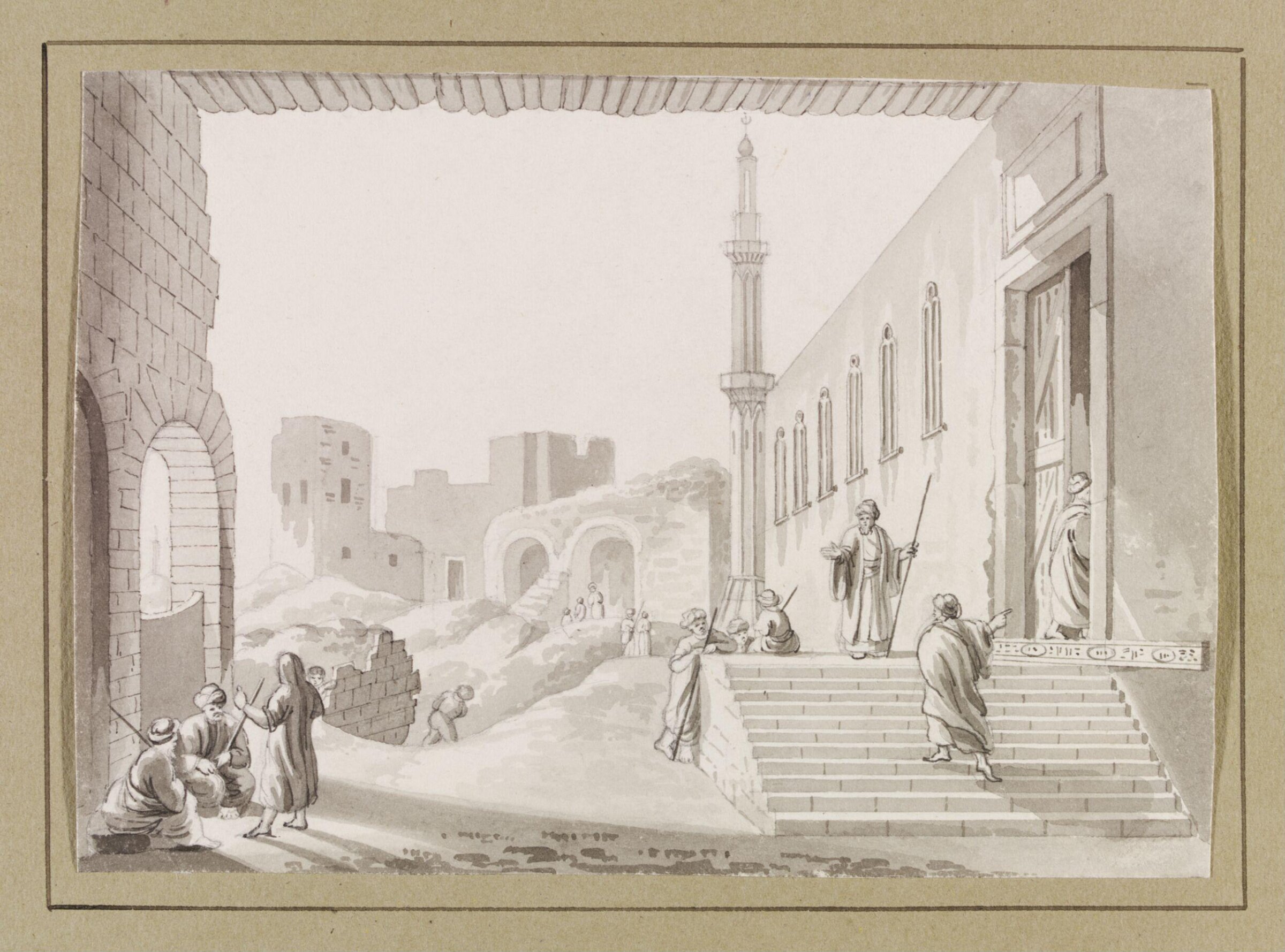 Ruins In The Castle Of Cairo, near Joseph's Hall, Luigi Mayer, ca. 1805-ca. 1820