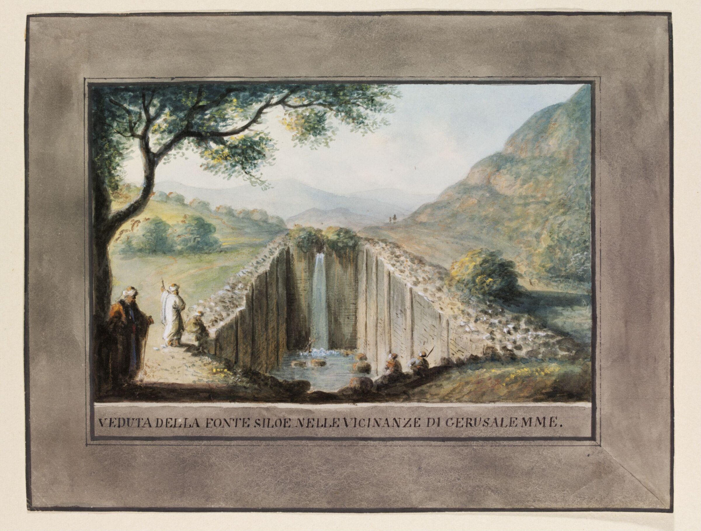 Fountain Of Siloam Near Jerusalem, Luigi Mayer, ca. 1800