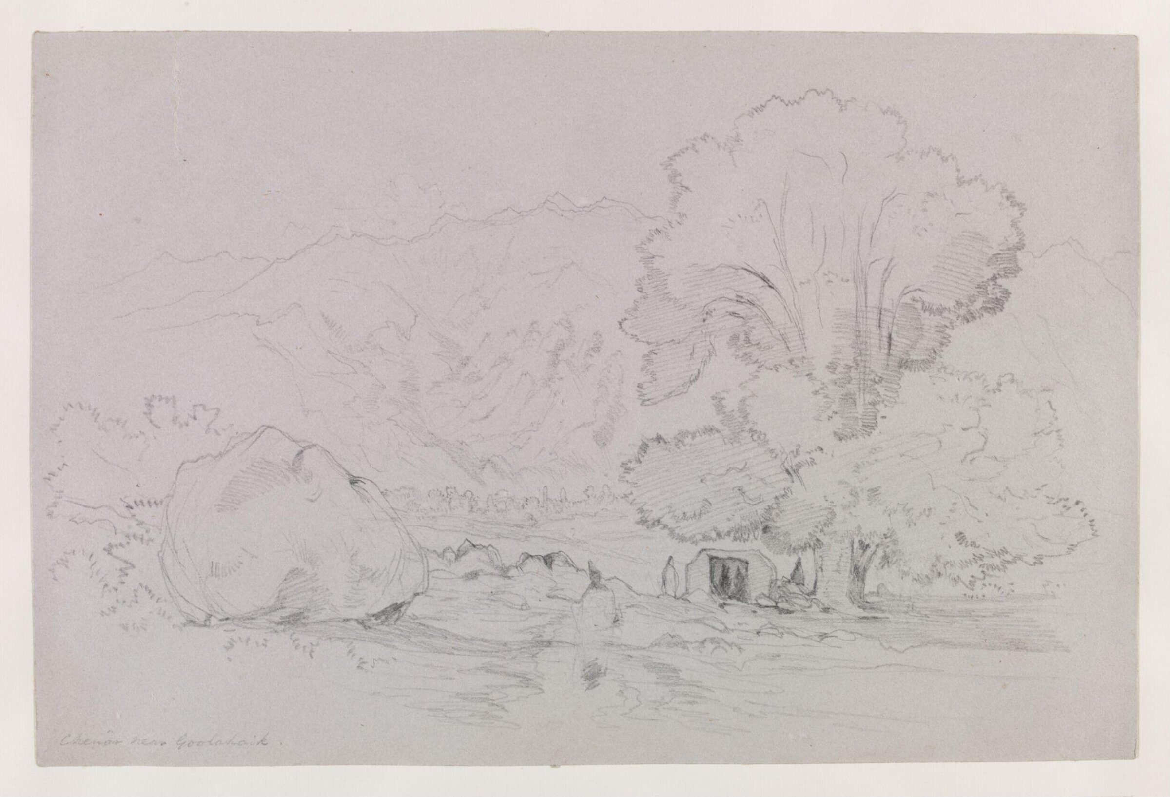 Planetree near Goolahaik. Tehran (our village), Frederick Christian Lewis, 1836