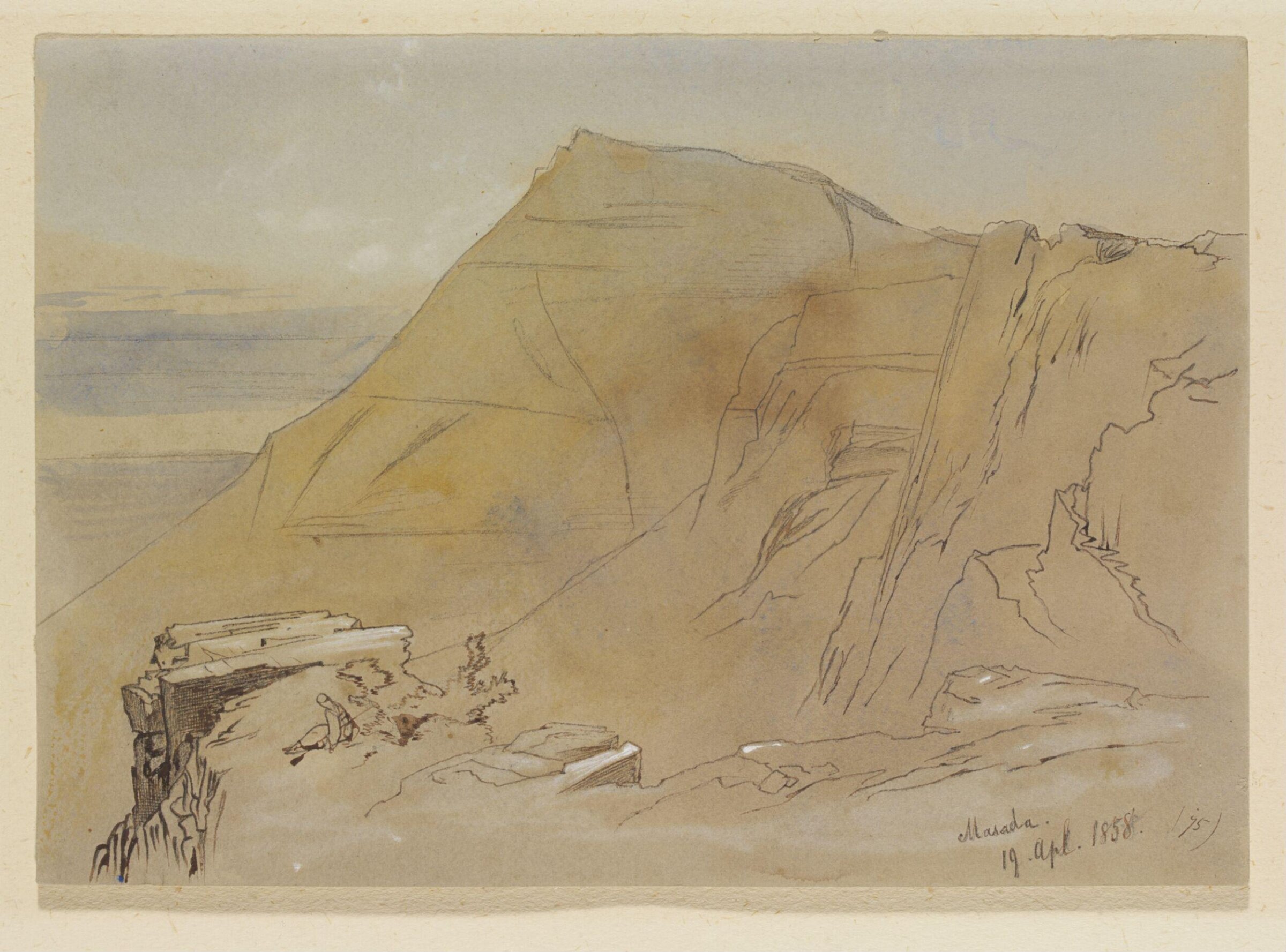 Masada, Edward Lear, 1858