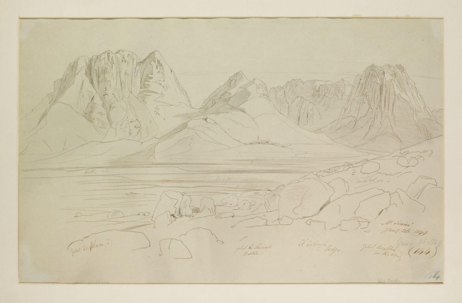 Mt. Sinai, Edward Lear, 1849