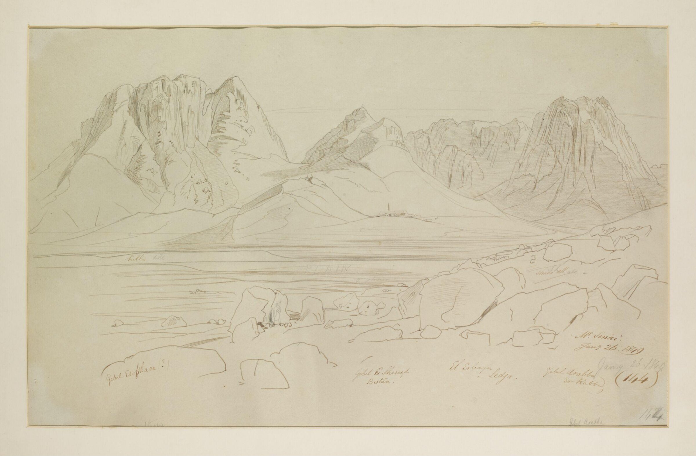 Mt. Sinai, Edward Lear, 1849