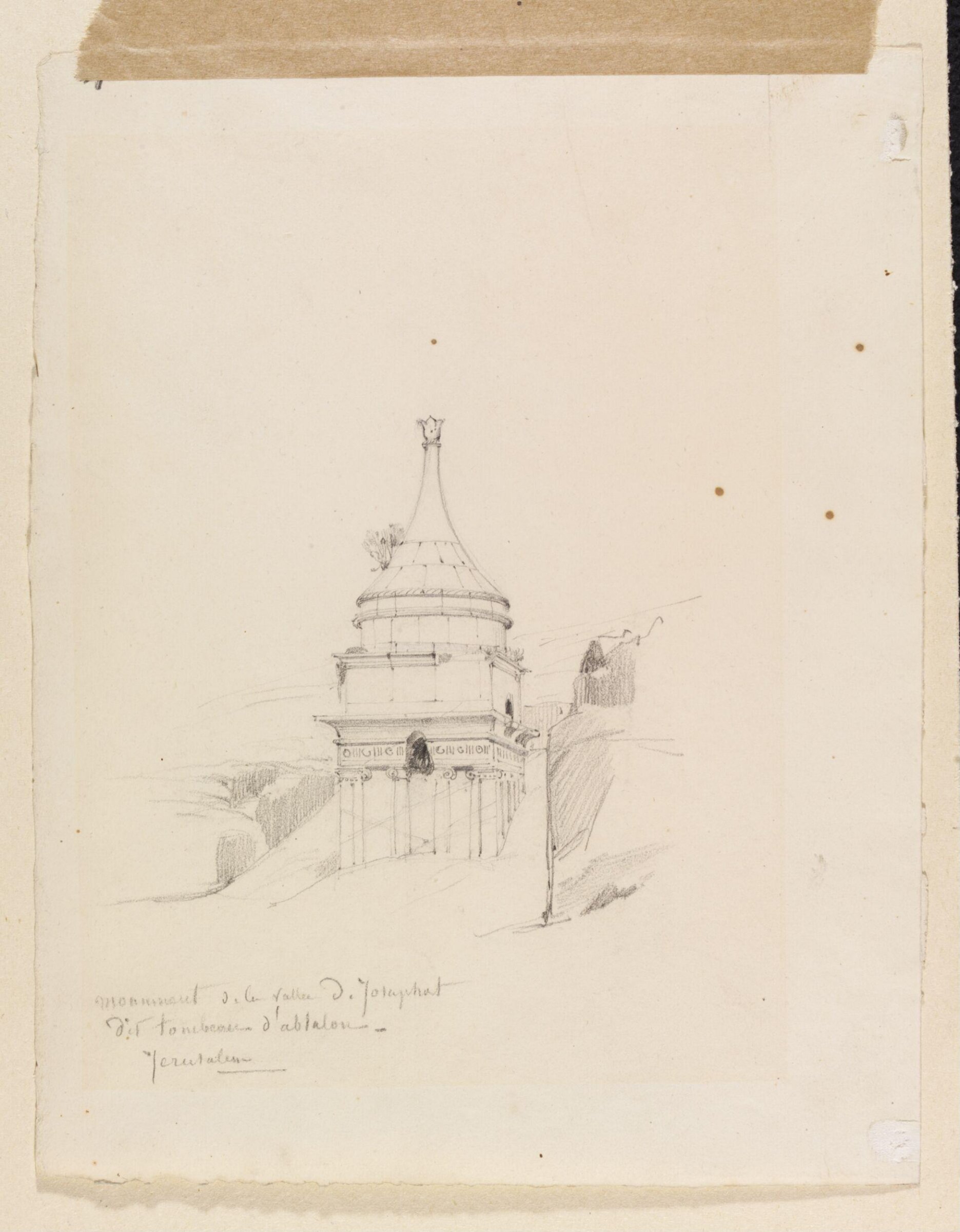 Monument de la vallee de Josaphat dit tombeau dabsalon - Jerusalem, Prosper Georges Antoine Marilhat, 1831