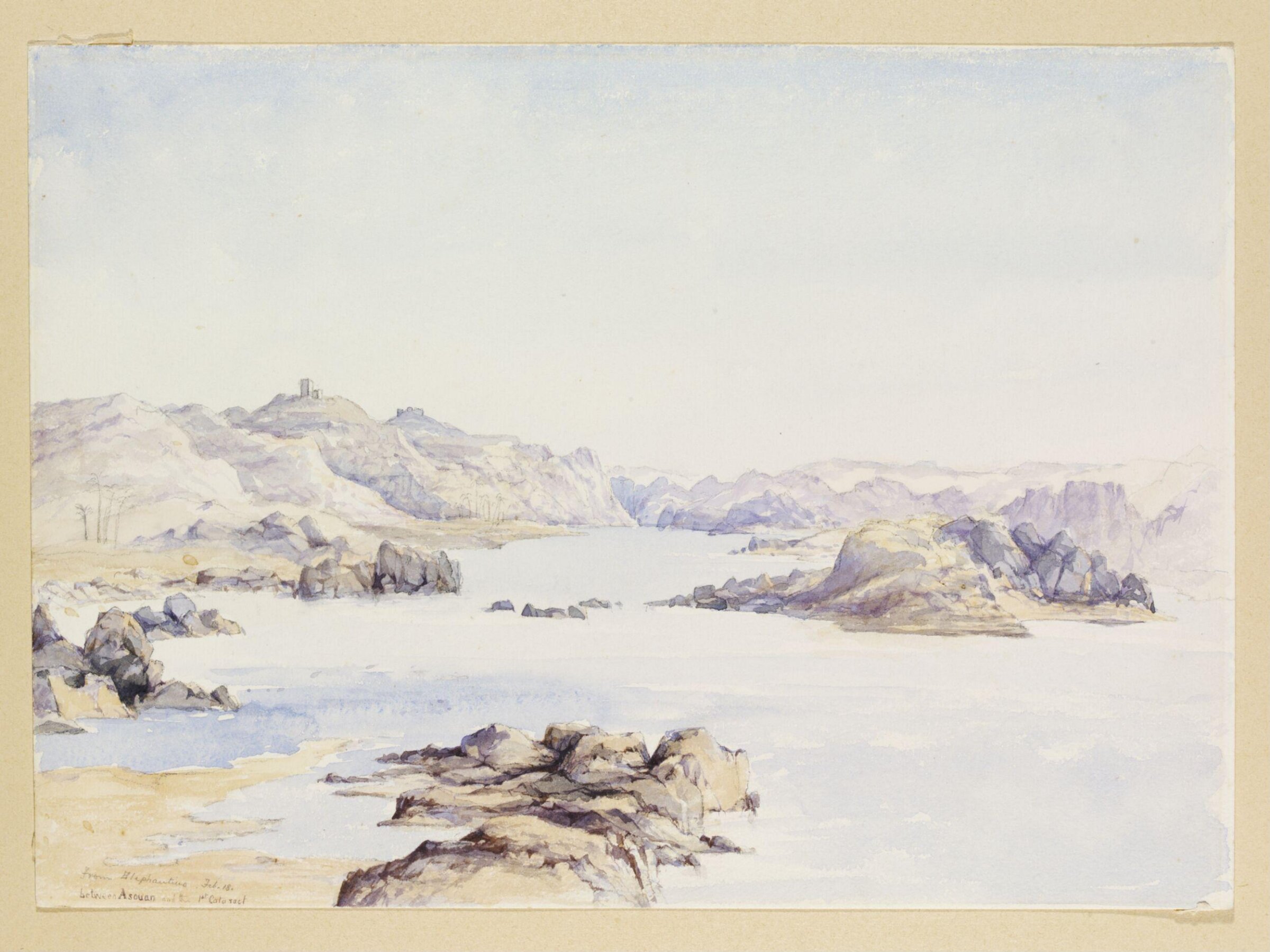 From Elephantine between Asouan and the 1st Cataract, Maria Harriett Mathias, 1857