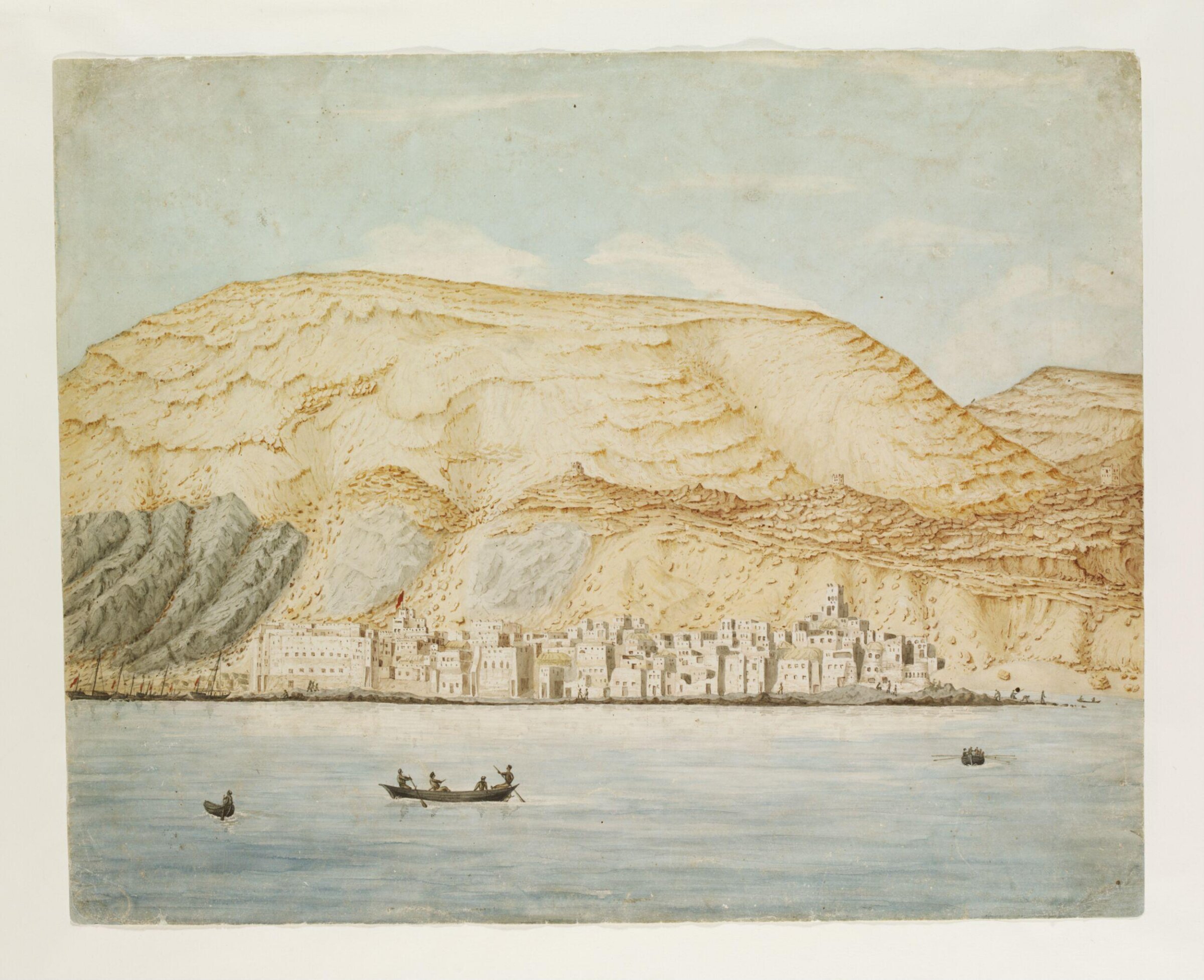 Maculla. Town. Coast of Arabia. Coal Depot, Robert Moresby, 1830-1850
