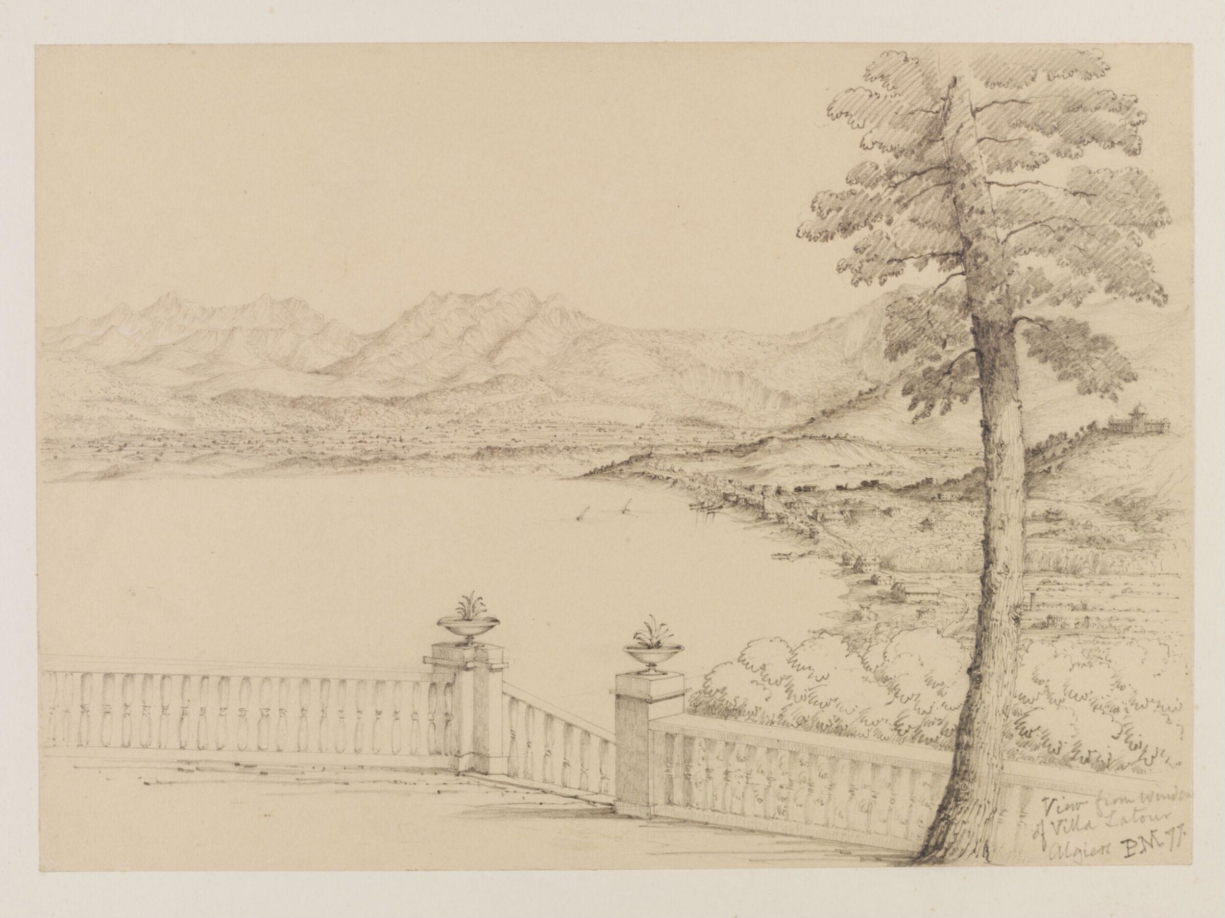 View from Window of Villa Latour, Algiers, Peter William Skinner Miles, 1877