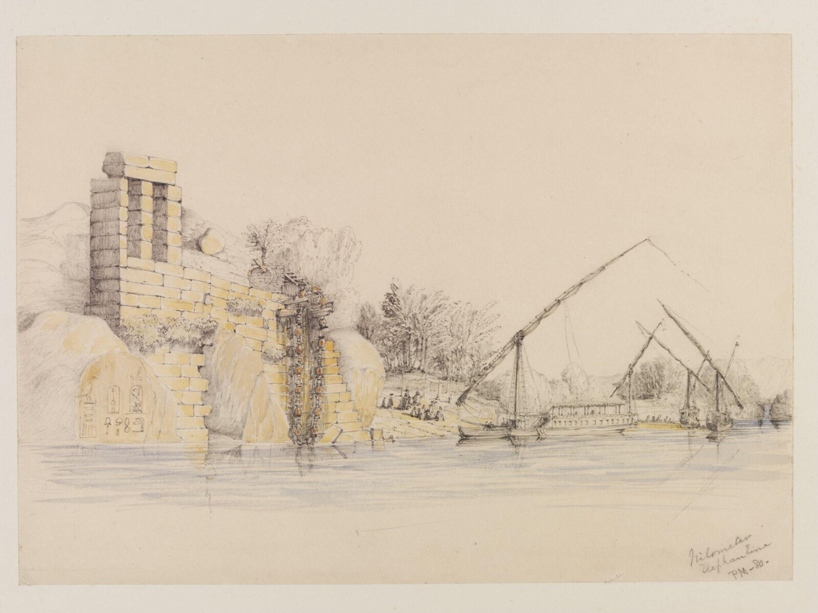 Nilometer, Elephantine, Peter William Skinner Miles, 1880