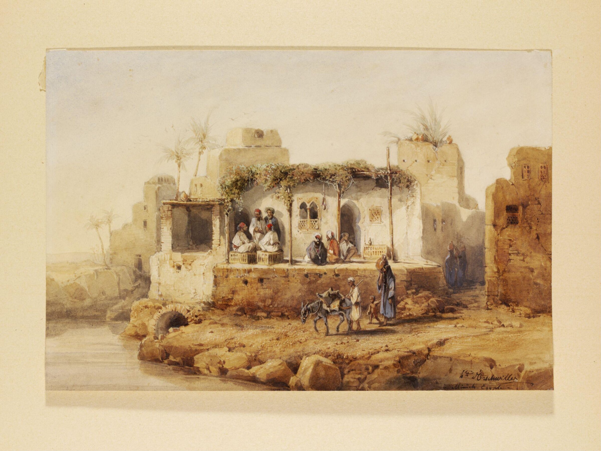 à Minieh, Egypte, Hippolyte de Bourg d' Orschwillier, 1845-1850