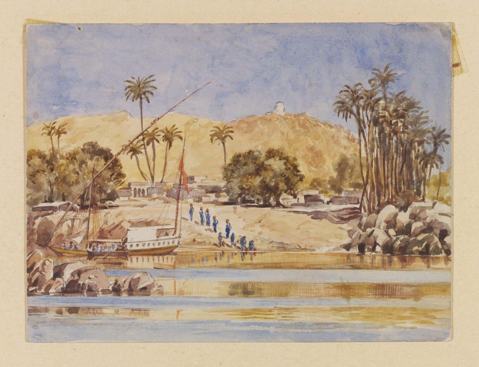 View on the Nile, opposite Aswan, ca. 1885