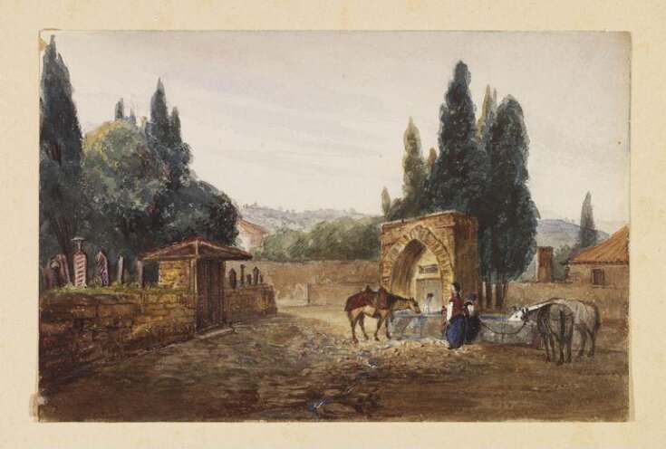 Scene at a Fountain outside a cemetery, probably Smyrna top image