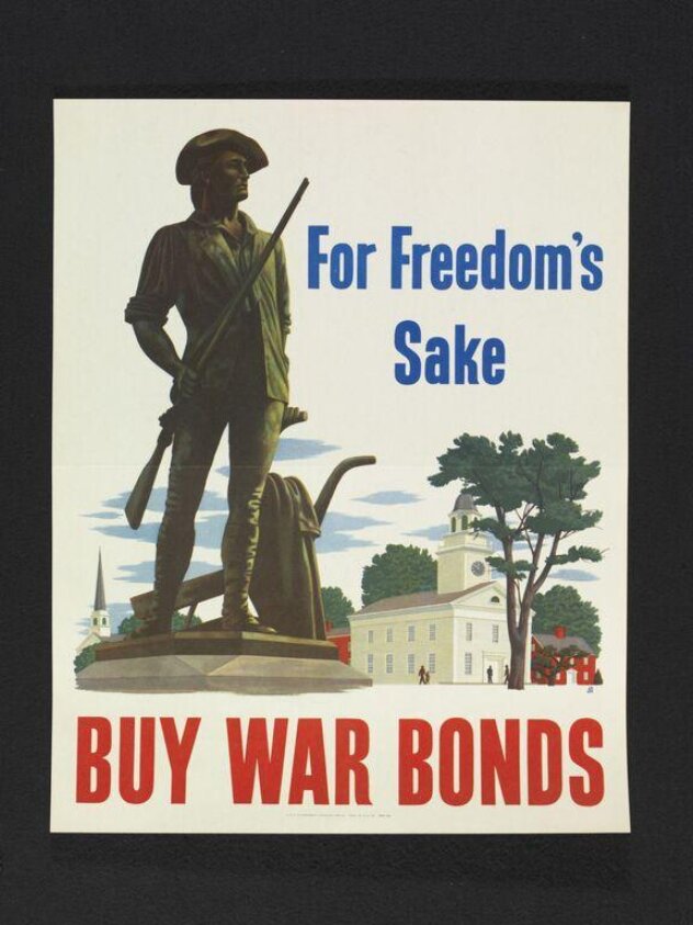 For Freedom's Sake Buy War Bonds (1943) by John Atherton