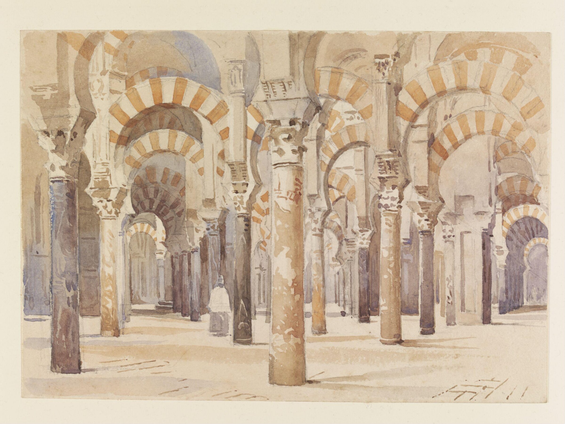 Interior of the Mosque-Cathedral, Cordoba, Lionel Grimston Fawkes, ca. 1885